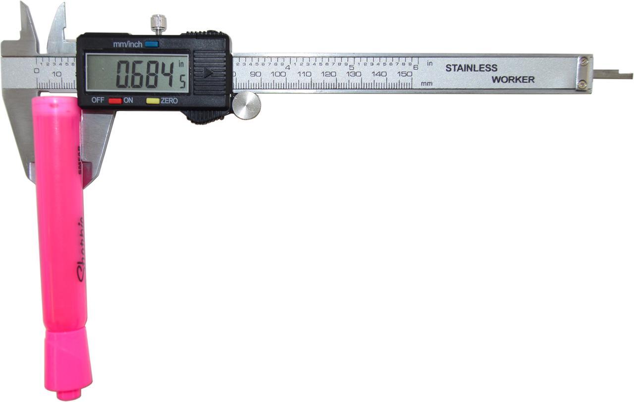Alt view image 5 of 7 - Steel 6-Inch Digital Caliper with Extra-Large LCD Screen with Battery and Case