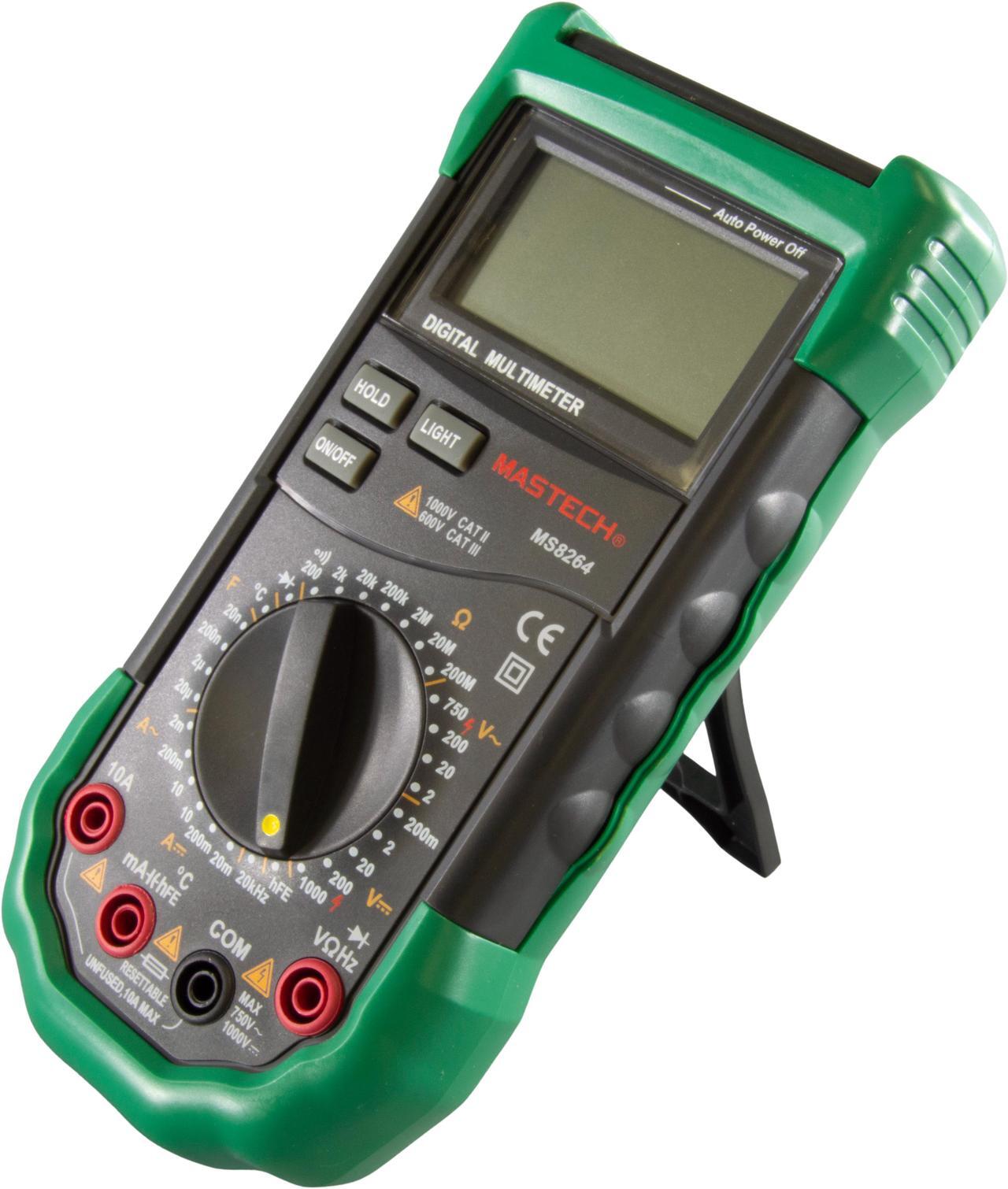 Alt view image 4 of 7 - Mastech MS8264 30-Range Digital Multimeter with Temperature Measurement, 3 1/2 Digit Backlit Display
