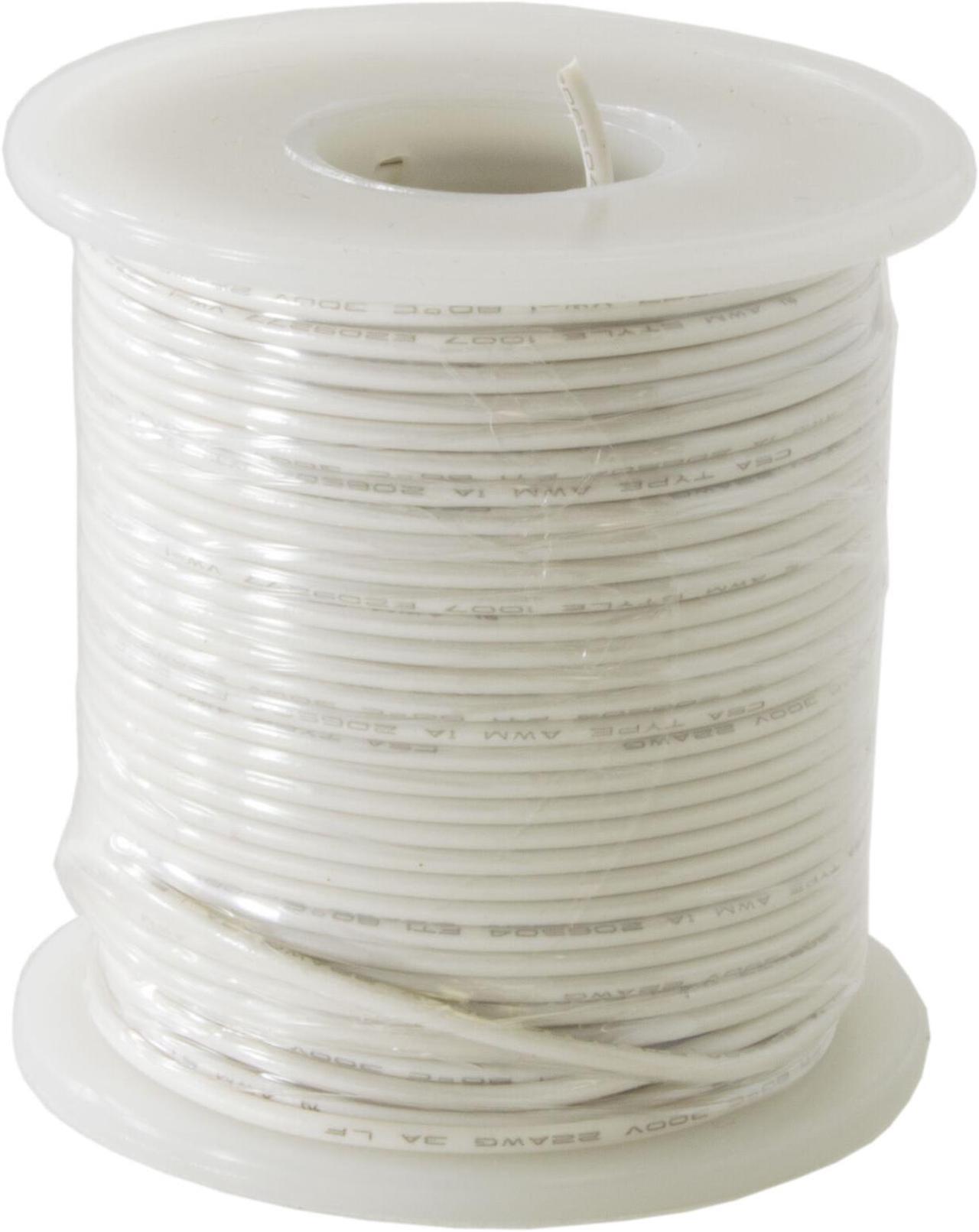Main image of Stranded 18 Gauge Hookup Wire - Color: White, Length: 100 Feet