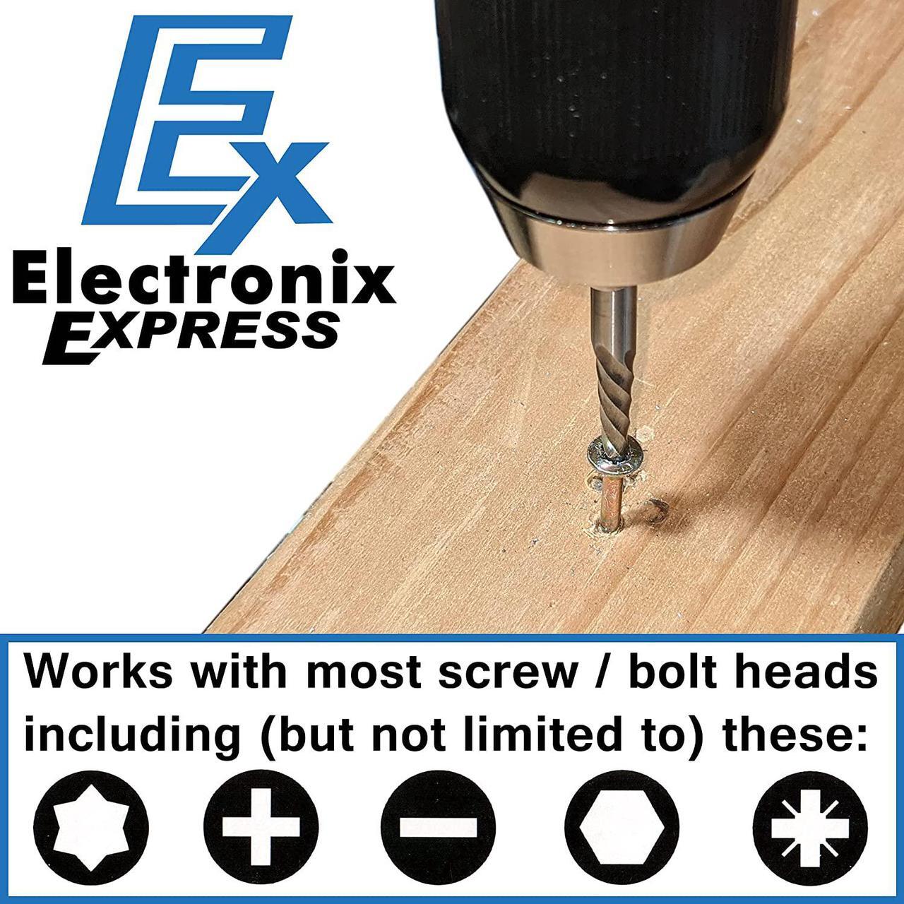 Alt view image 3 of 7 - 10 Piece Screw Extractor and Left Hand Drill Bit Set, Easily Remove Stripped Screws and Damaged Bolts, Includes 5 HSS Left-Hand Drill Bits, 5 GCr15 Extractors, and Metal Case