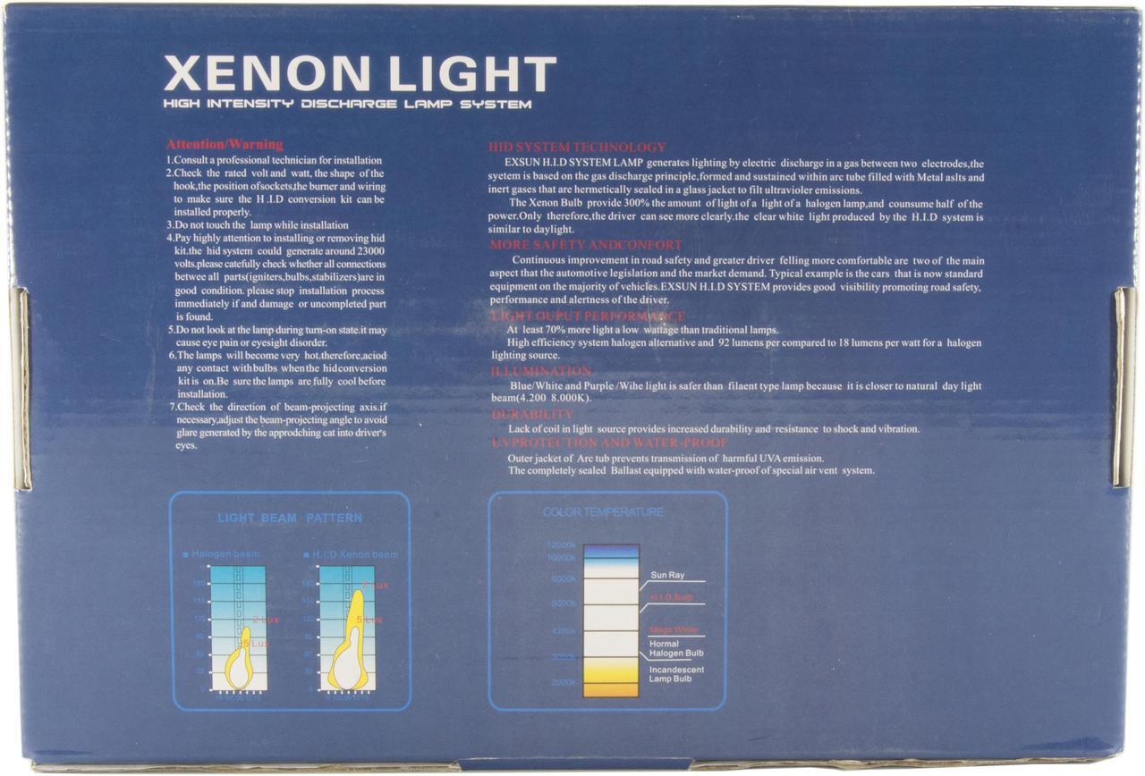 Alt view image 7 of 7 - H4 HID Headlights Kit - High Intensity Discharge Lamp Xenon Lights