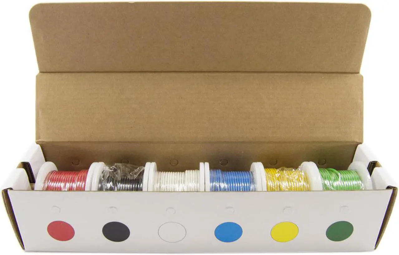Alt view image 2 of 5 - Hook-Up Wire Kit - Stranded Wire, 22 Gauge (Six 25 Foot Spools)