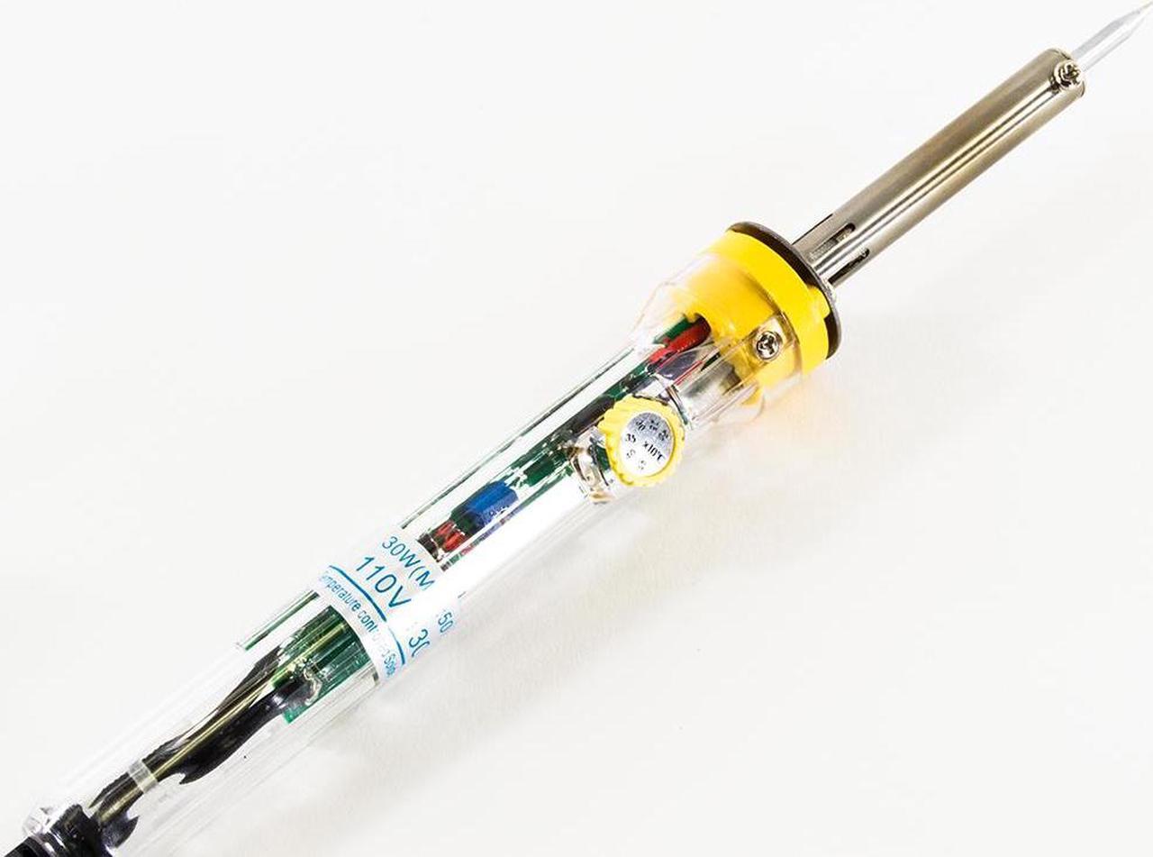 Alt view image 5 of 5 - 30W to 50W Adjustable Variable Temperature Soldering Iron Set - Includes 3 Spare Tips, Iron Stand Holder, and 10 Grams of Solder