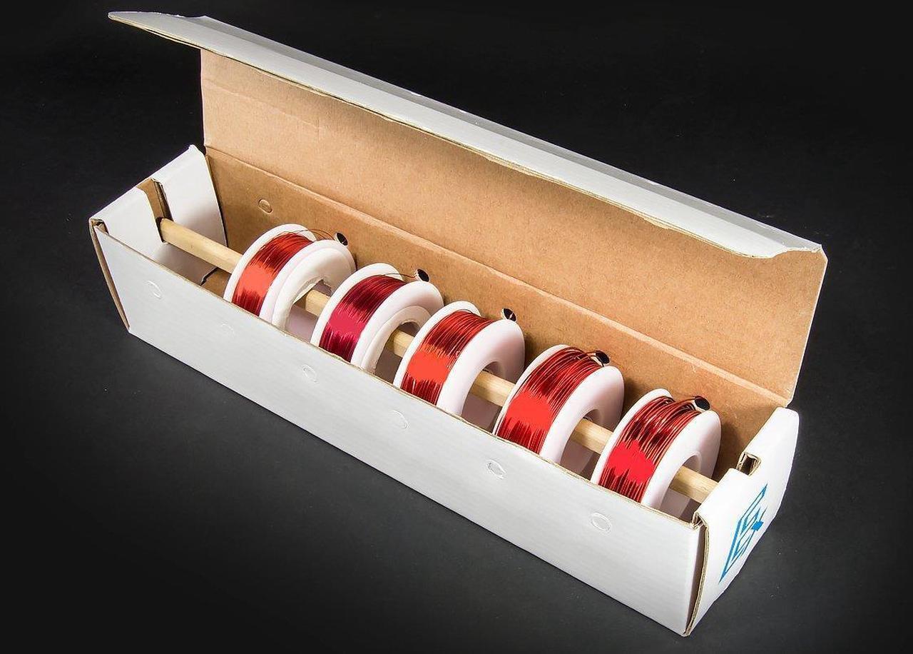 Main image of Assorted Gauge Magnet Wire Kit - Enamel Coated Copper Wire (5 Spools)