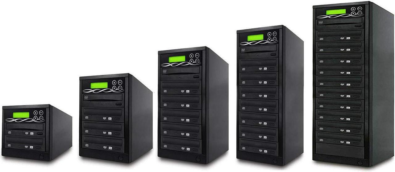 Main image of BestDuplicator Target DVD CD Duplicator with DVDRW Burners Athena Duplication Controller, Standalone Copier Tower Replication Recorder Black (1 Target, Black)
