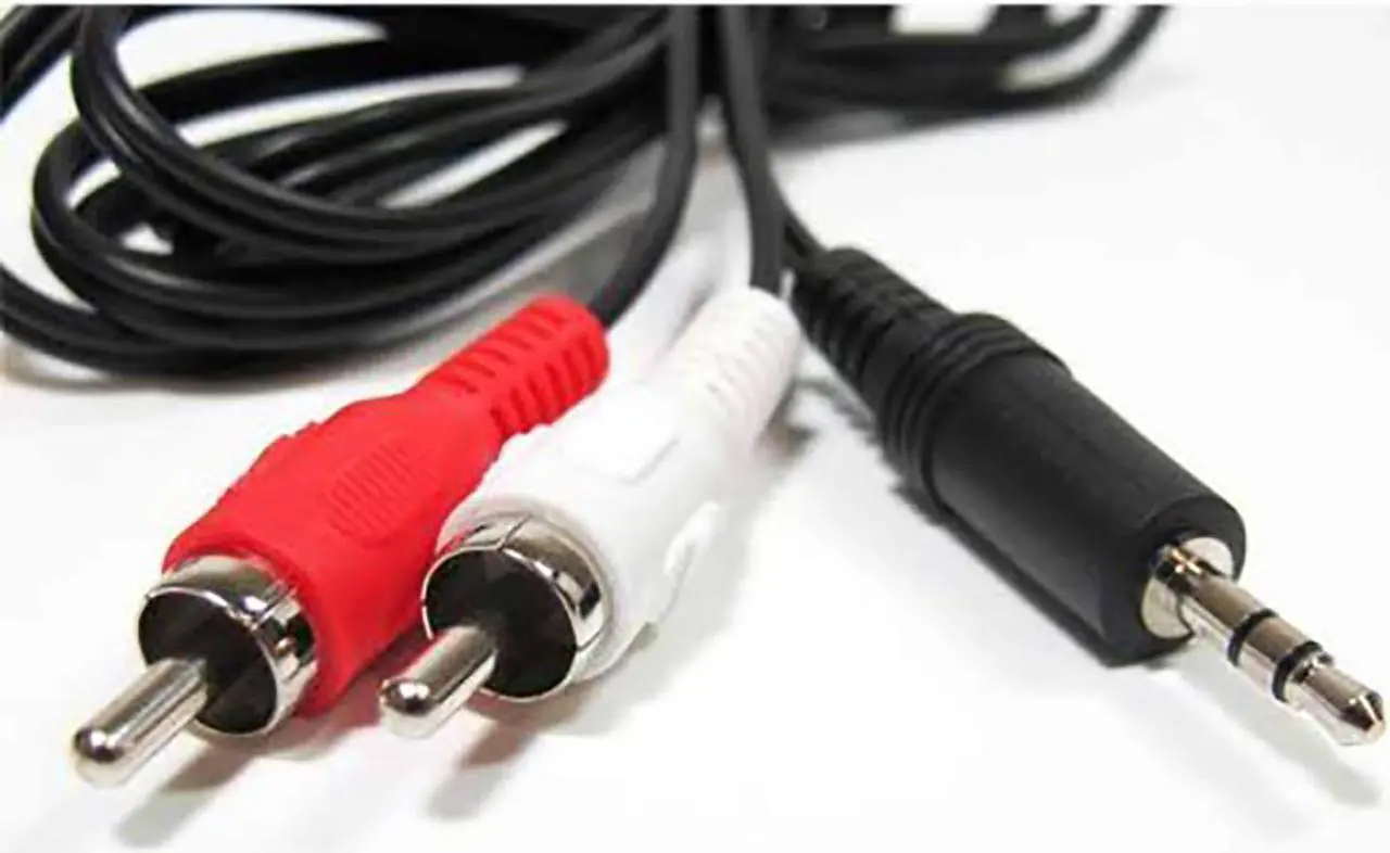 Alt view image 4 of 4 - 3.5 MM Stereo Male to Two RCA Male Cable 25 ft - 22 AWG
