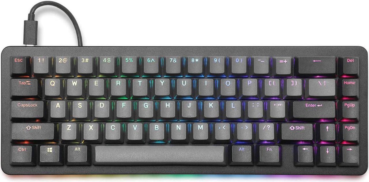 Alt view image 2 of 7 - Drop ALT Mechanical Keyboard — 65% (67 Key) Gaming Keyboard, Hot-Swap Switches, Programmable Macros, RGB LED Backlighting, USB-C, Doubleshot PBT, Aluminum Frame (Halo True, Black)