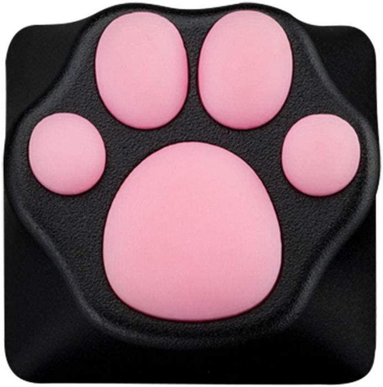 Custom Gaming Keycaps Machinery Keyboard keycaps Cat paw Shape ABS Base for ESC Key, Cat Claw for Cute Keyboard (Black/Pink)