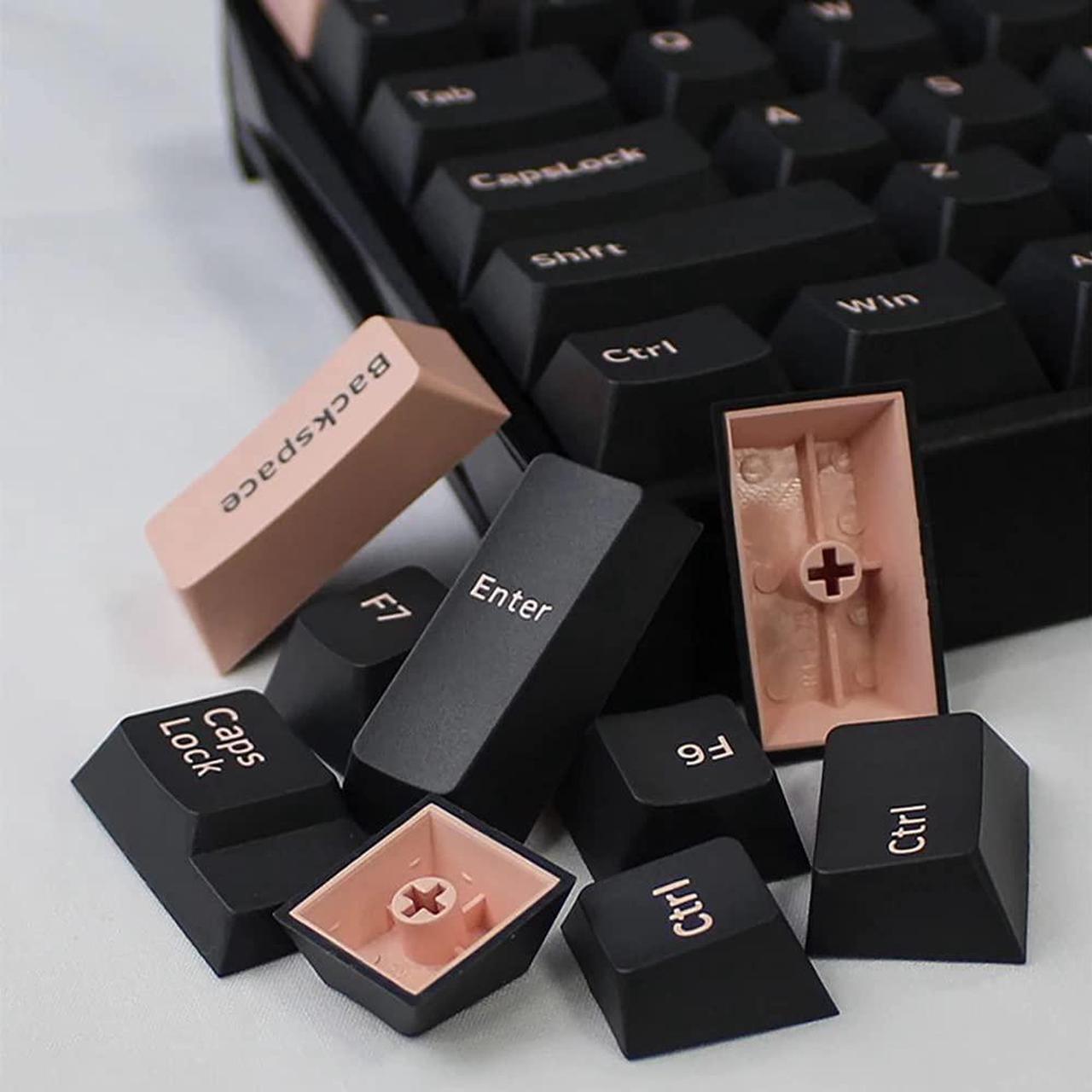 Alt view image 6 of 6 - PBT Keycaps 155 Doubleshot Keys Cherry Profile Thick PBT Olive for Cherry MX Switch Mechanical Keyboards(Dark Olivia)