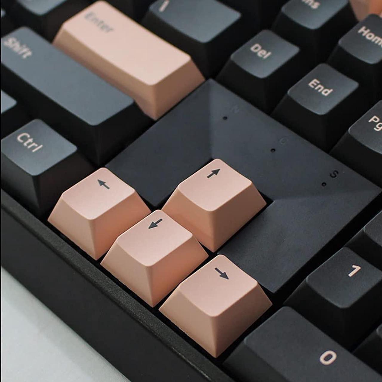 Alt view image 5 of 6 - PBT Keycaps 155 Doubleshot Keys Cherry Profile Thick PBT Olive for Cherry MX Switch Mechanical Keyboards(Dark Olivia)