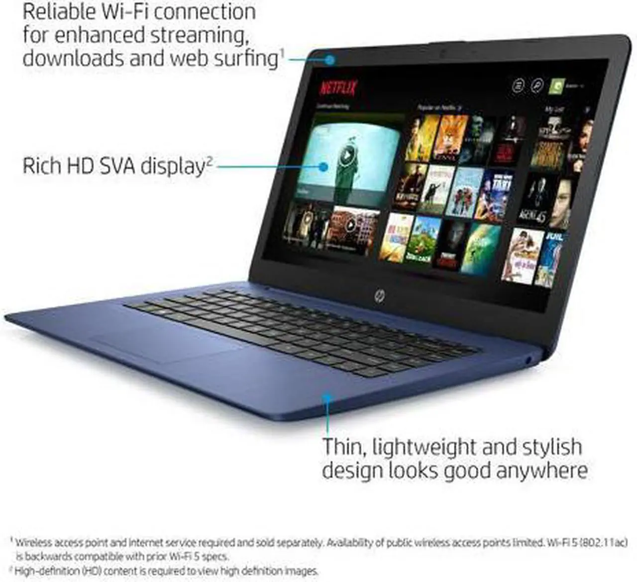 Alt view image 4 of 9 - HP Stream 14-cb171wm 14" HD 1366x768 LED Intel Celeron N4000 1.1 GHz up to 2.6 GHz up to 2.6 GHz 4GB DDR4 SDRAM 64GB eMMC Intel UHD Graphics 600 Windows 10 Home