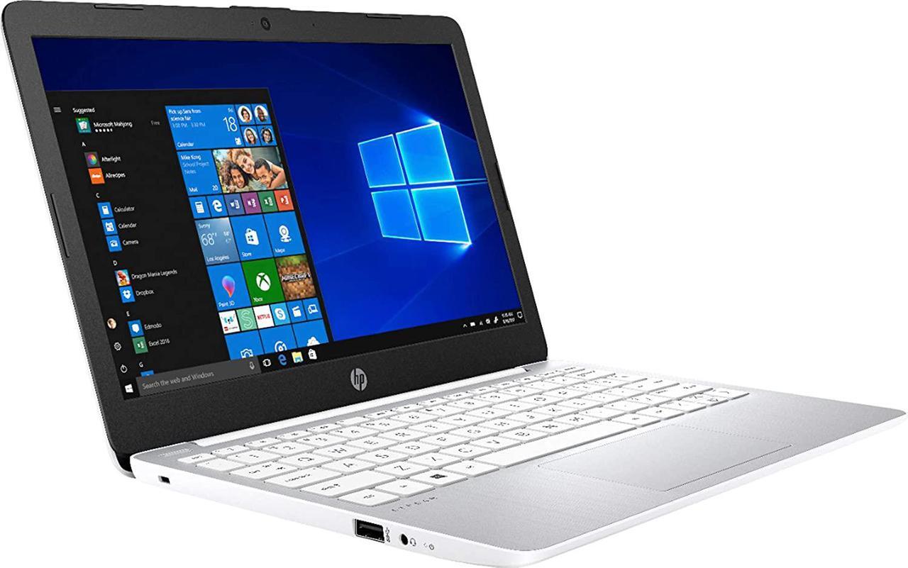 Alt view image 5 of 5 - HP Stream 11-AK0012 11.6" (1366x768) BT Celeron DualCore N4000 4GB RAM 64GB eMMC 1.1GHz WIN10 S Mode Webcam DIAMOND WHITE