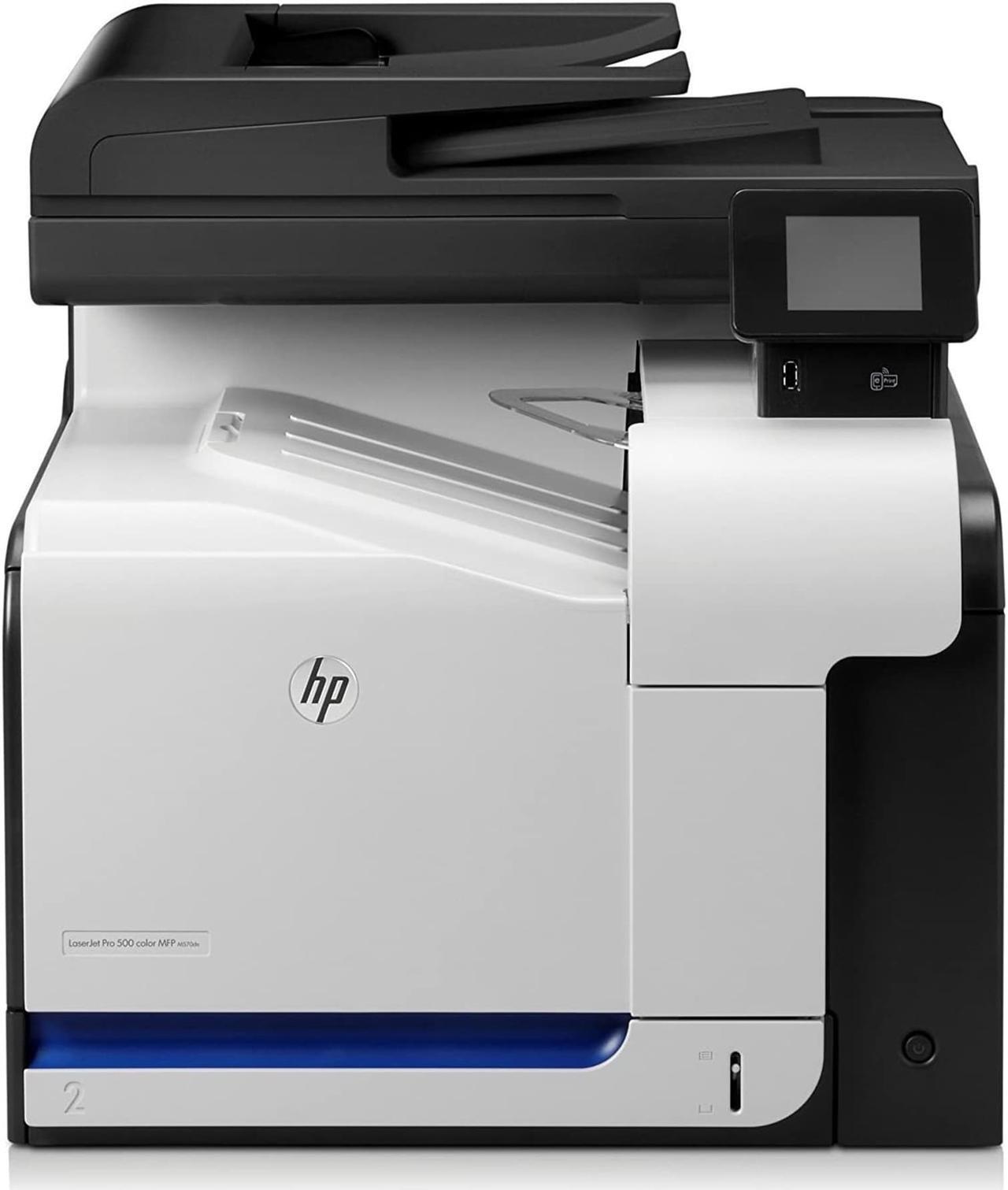 Alt view image 3 of 5 - HP LaserJet Pro 500 Color MFP M570 CZ271ABGJ Multifunction Laser Printer, Copier, Scanner, Fax - Up to 31 ppm - Up to 600 x 600 dpi - Hi-Speed USB 2.0 - 110-127V AC