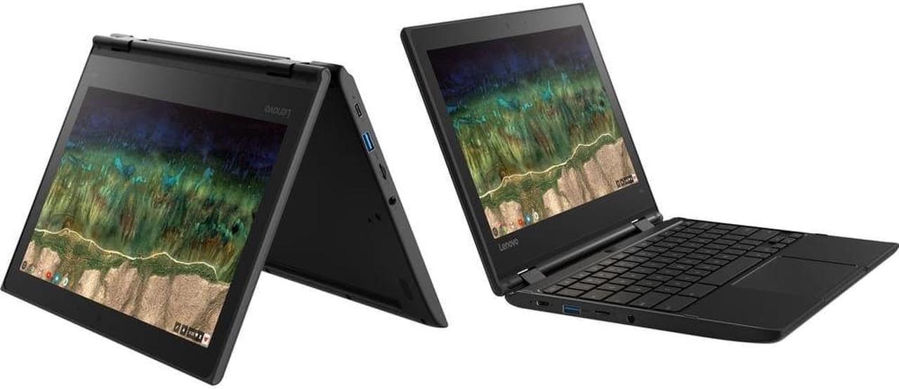 Alt view image 4 of 5 - Lenovo Chromebook 500e 11.6" Touch 4GB 32GB Intel Celeron N3450, Black