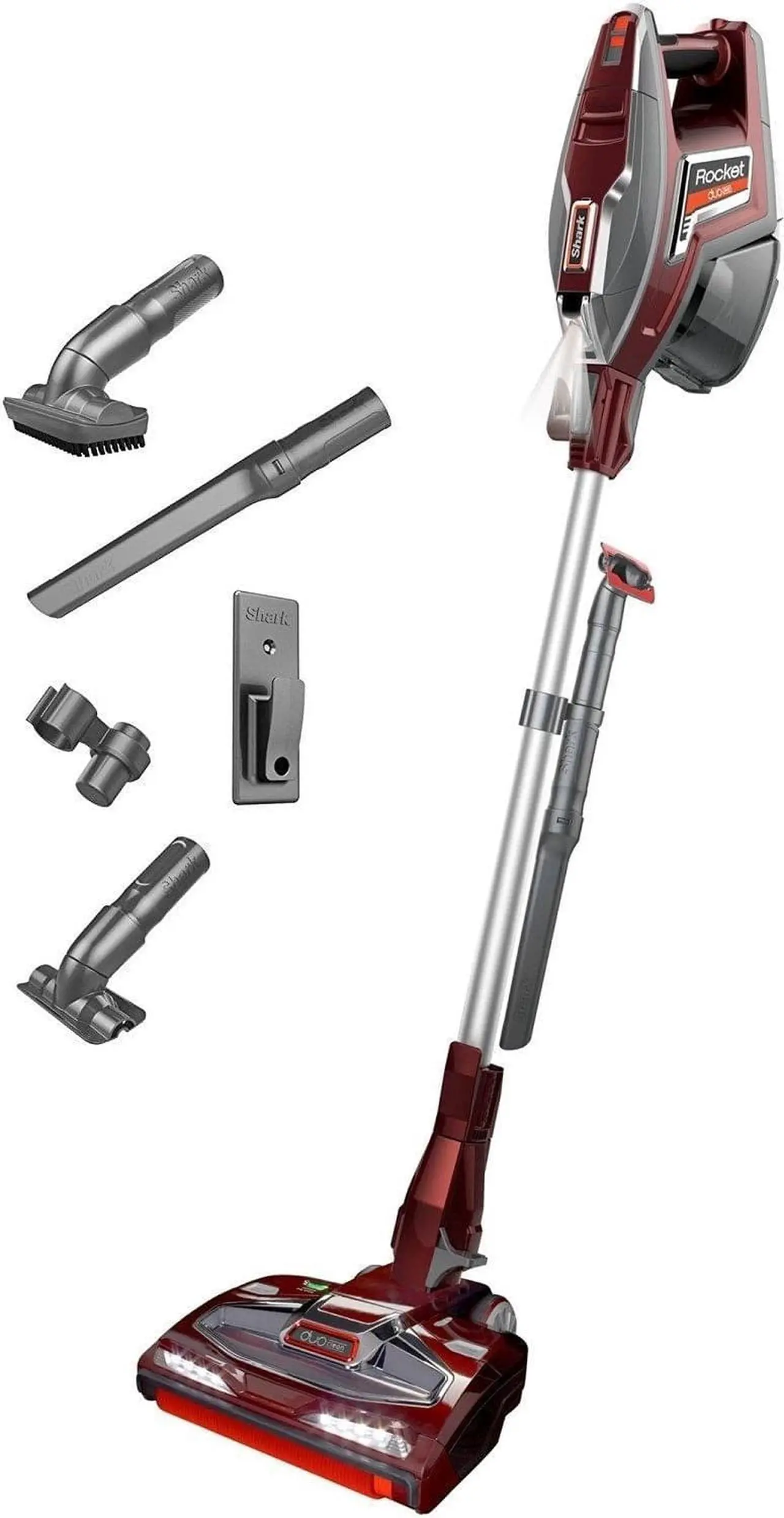 Alt view image 3 of 3 - Shark Rocket DuoClean Ultra-Light Corded Stick Vacuum, Red