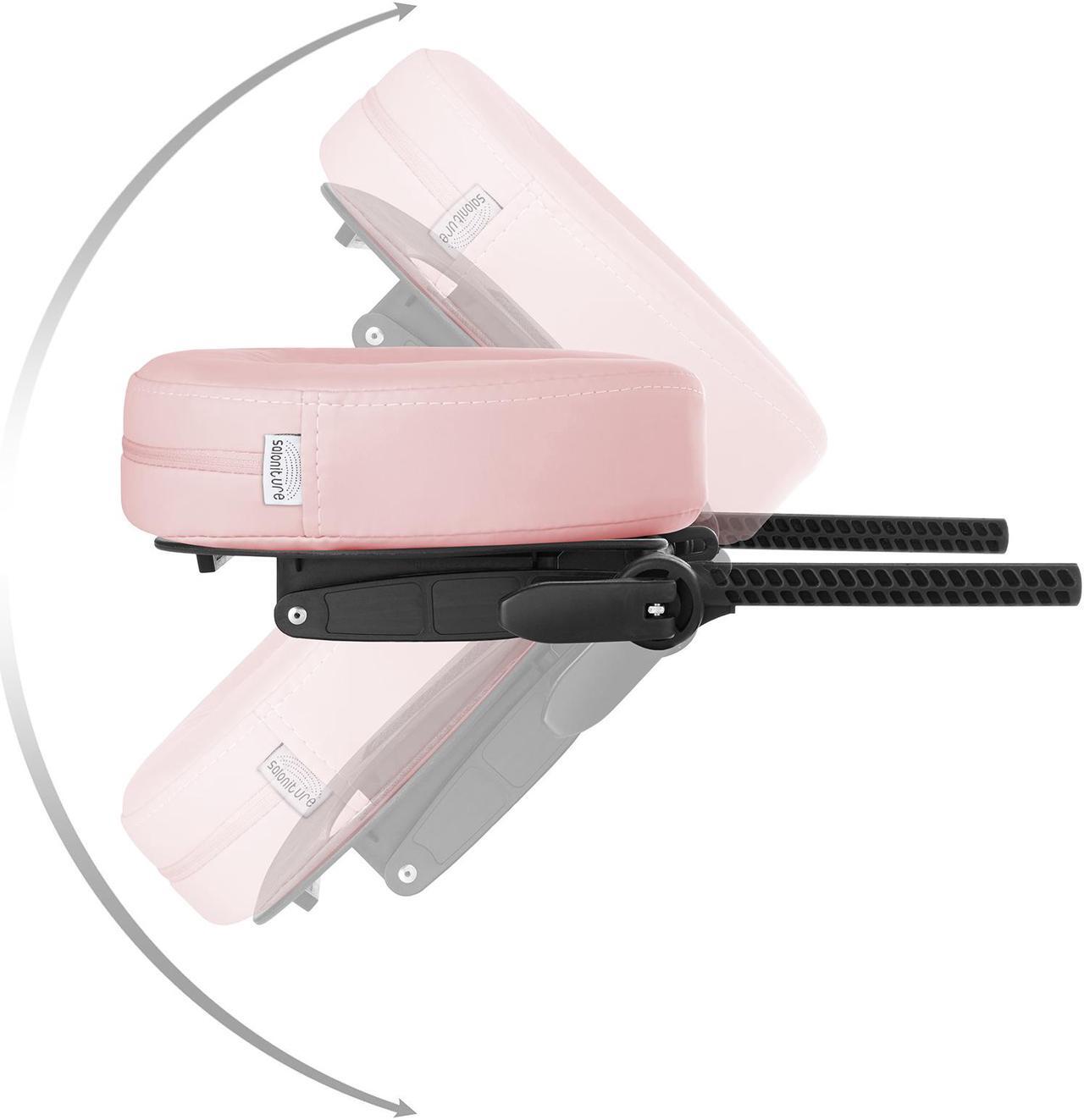 Alt view image 4 of 6 - Saloniture Adjustable Massage Table Face Cradle and Pillow 3" Foam - Pink
