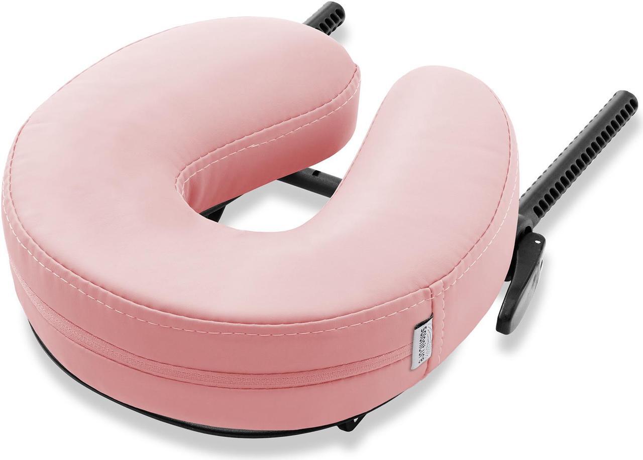 Alt view image 2 of 6 - Saloniture Adjustable Massage Table Face Cradle and Pillow 3" Foam - Pink