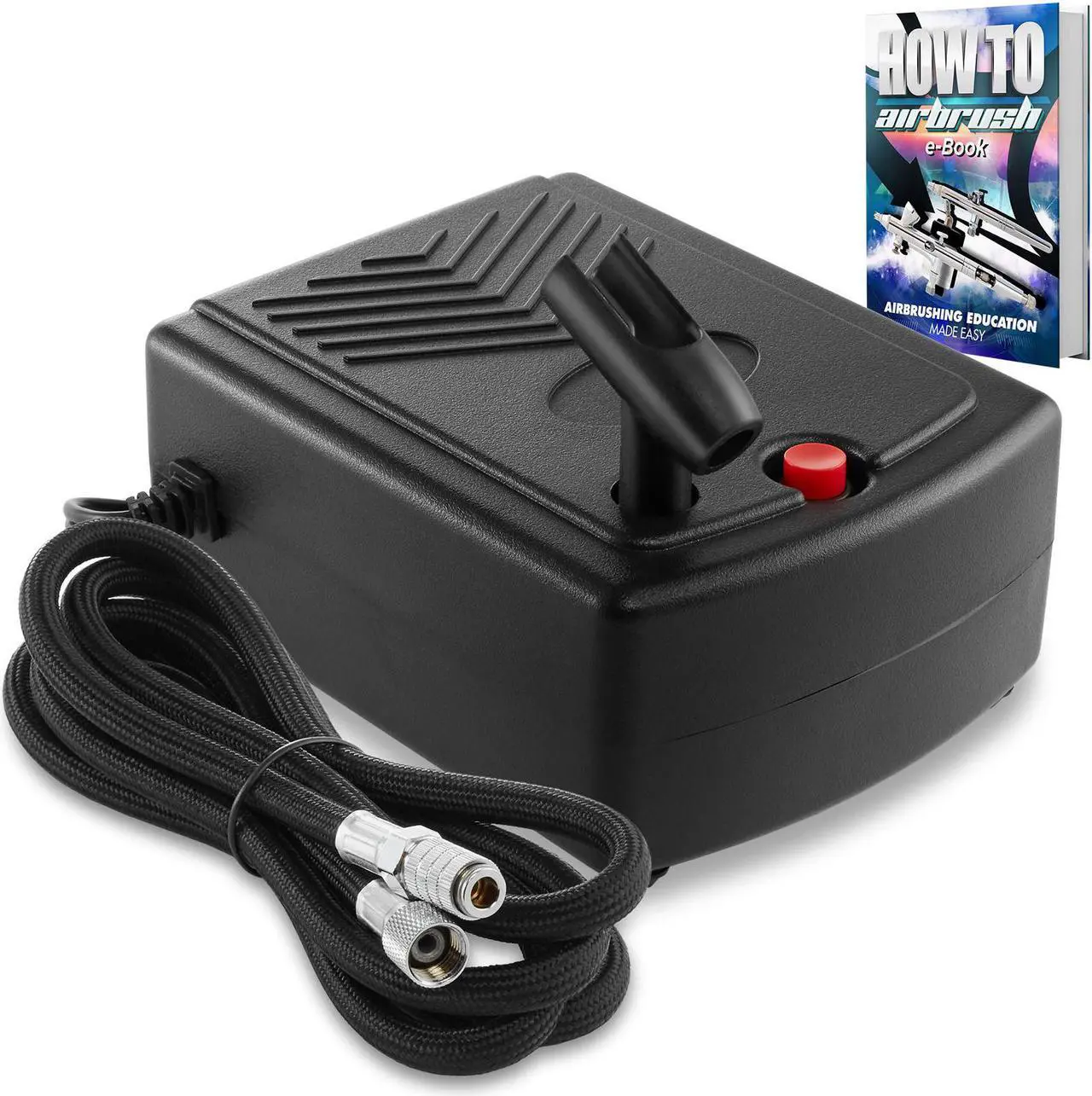 Alt view image 10 of 11 - PointZero Mini Airbrush Compressor with Holder and 6 Ft. Hose - Quiet Portable Air Pump