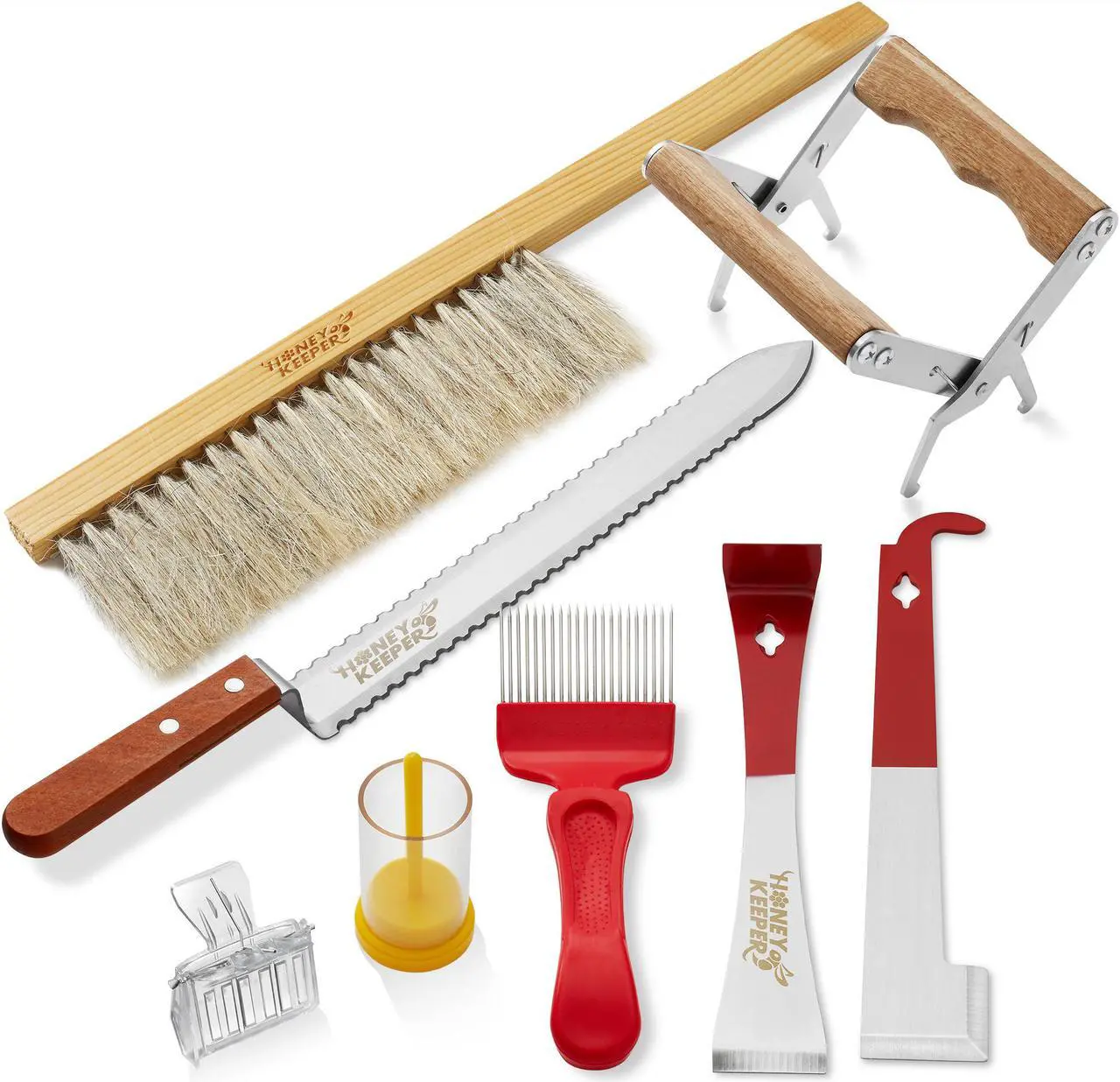 Alt view image 2 of 6 - Honey Keeper 8-Piece Beekeeping Tool Kit - Essential Starter Supplies for Beginner Beekeepers