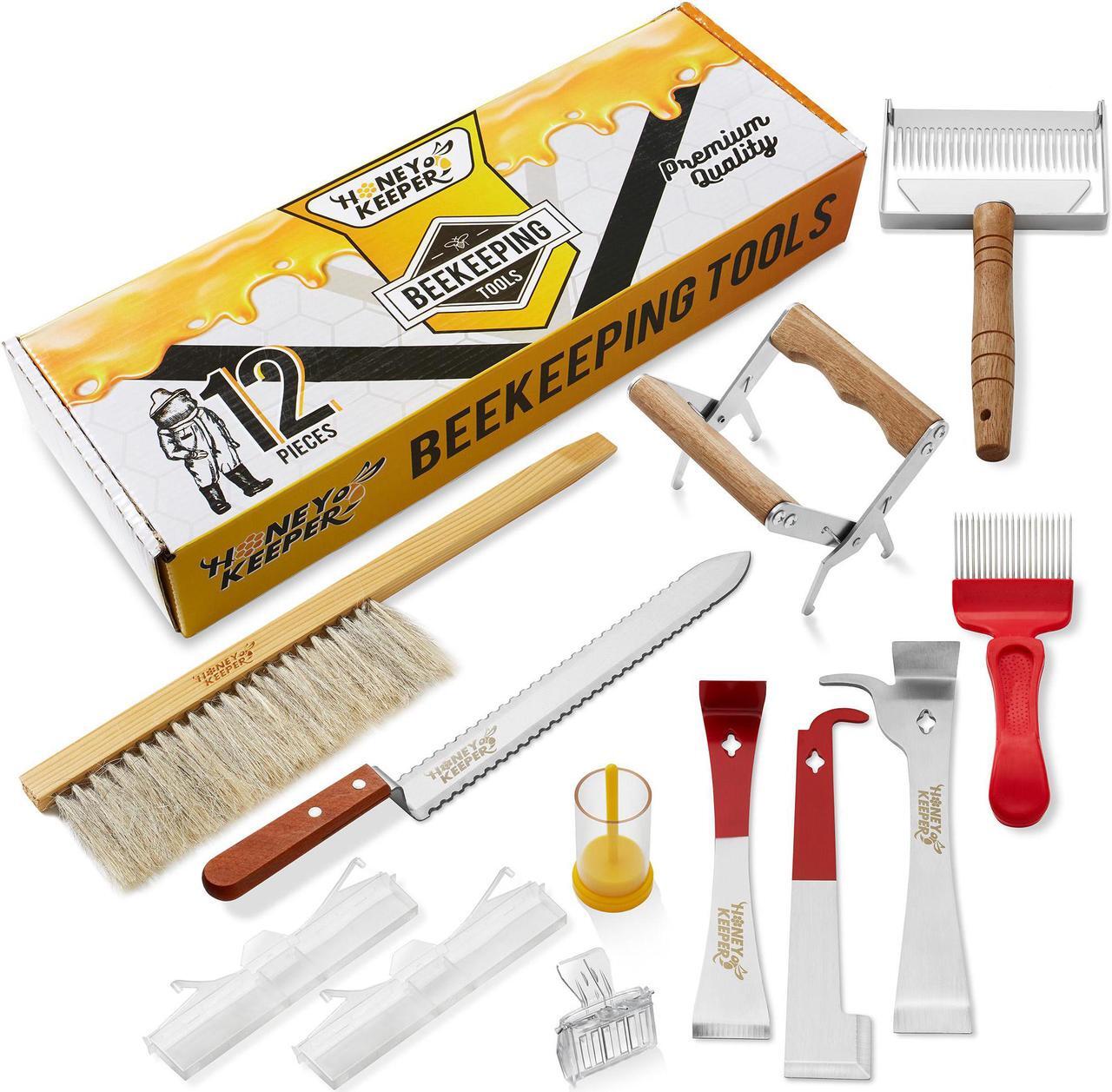 Main image of Honey Keeper 12-Piece Beekeeping Tool Kit - Essential Starter Supplies for Beginner Beekeepers