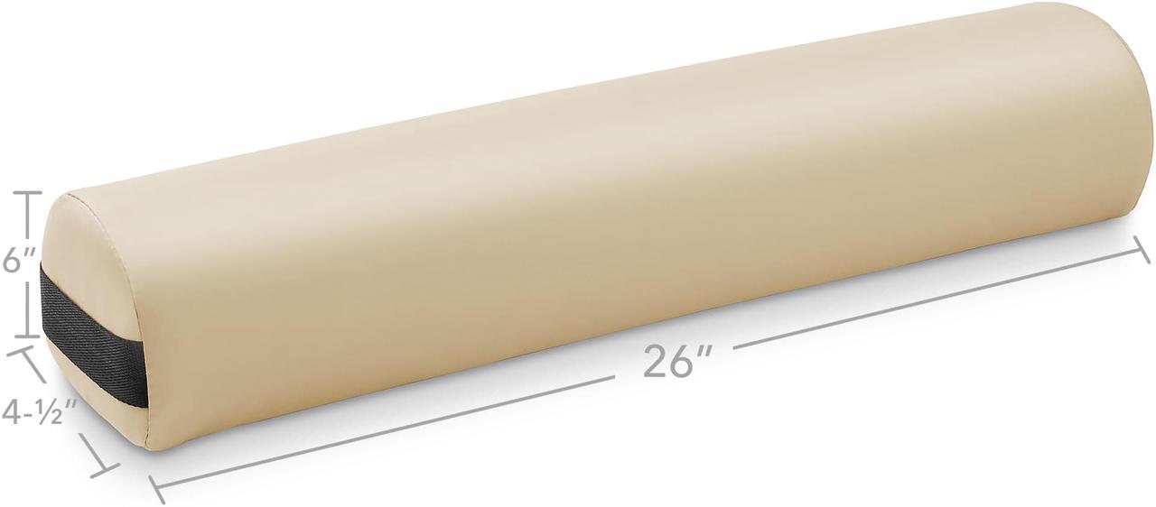 Alt view image 2 of 6 - Saloniture 3/4 Round Massage Table Bolster Pillow Pad - 26 x 6 x 4-1/2 Inch - Cream