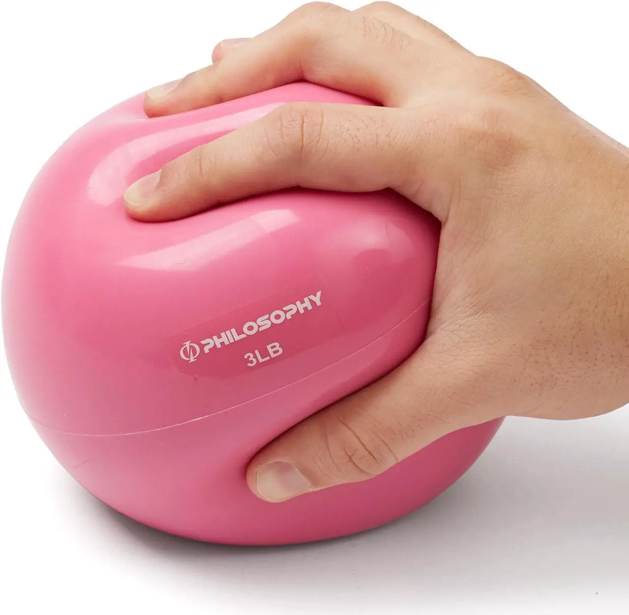 Alt view image 3 of 6 - Philosophy Gym Toning Ball, 3 LB, Pink - Soft Weighted Mini Medicine Ball