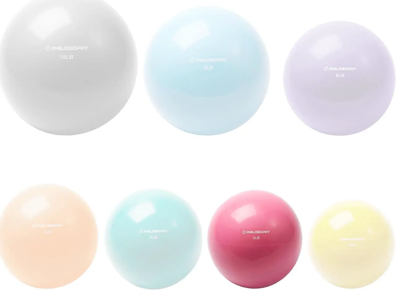 Alt view image 5 of 6 - Philosophy Gym Toning Ball, 3 LB, Pink - Soft Weighted Mini Medicine Ball