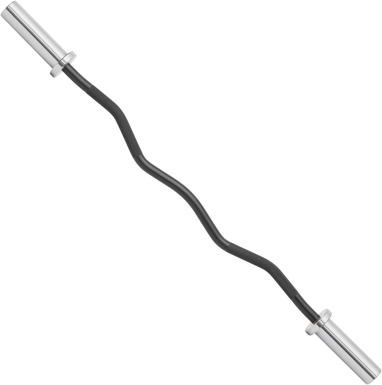 Alt view image 2 of 6 - Philosophy Gym 47" EZ Curl Olympic Barbell - 8.5KG 25mm Grip 400LB Capacity 4 Needle Bearing 2" Weightlifting Bar