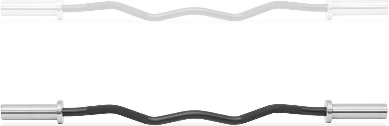 Alt view image 3 of 6 - Philosophy Gym 47" EZ Curl Olympic Barbell - 8.5KG 25mm Grip 400LB Capacity 4 Needle Bearing 2" Weightlifting Bar
