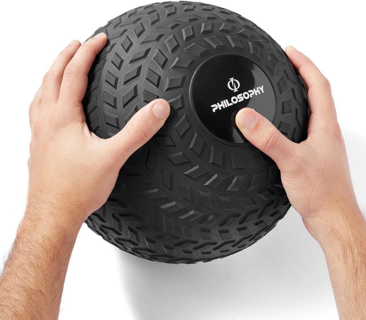 Alt view image 2 of 6 - Philosophy Gym Slam Ball, 20 LB - Weighted Fitness Medicine Ball with Easy Grip Tread