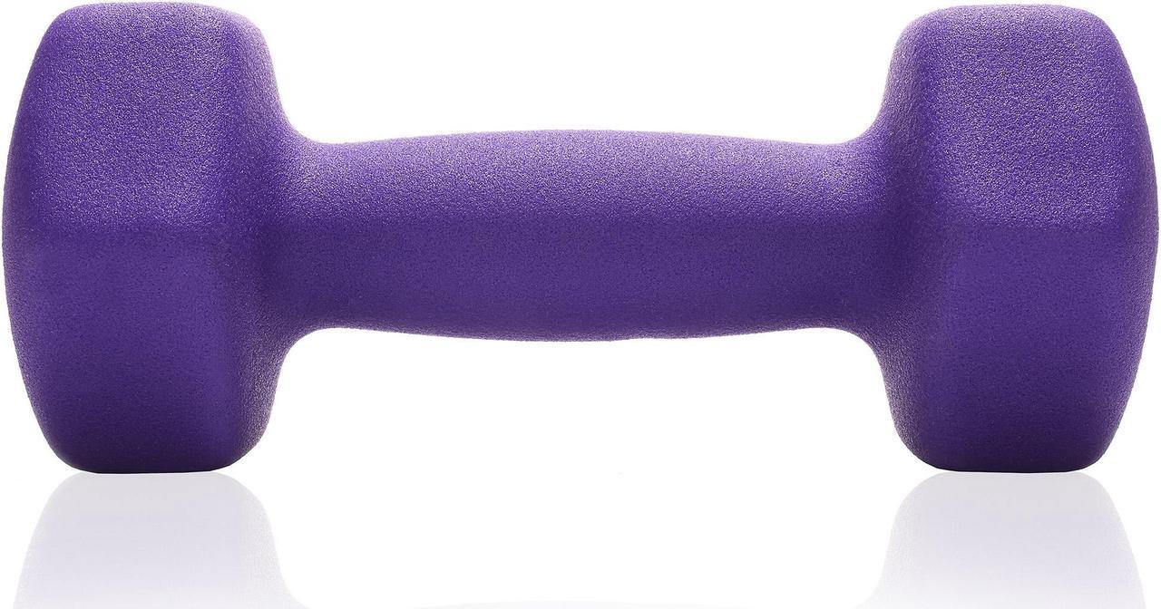 Alt view image 2 of 6 - Philosophy Gym Neoprene Dumbbell Hexagon Hand Weights, 6 lb Pair - 12 lb Total