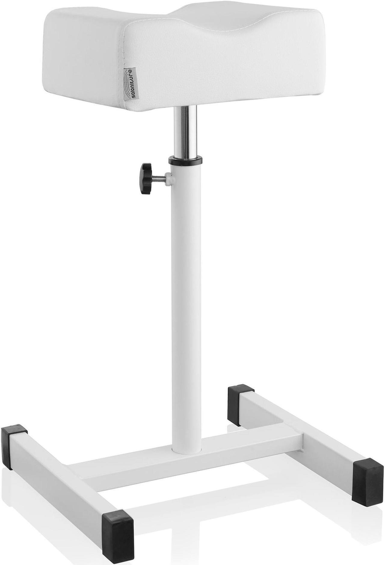 Main image of Saloniture Portable Manicure / Pedicure Foot Rest Stand - Adjustable Stool for Nail Salon or Spa, White