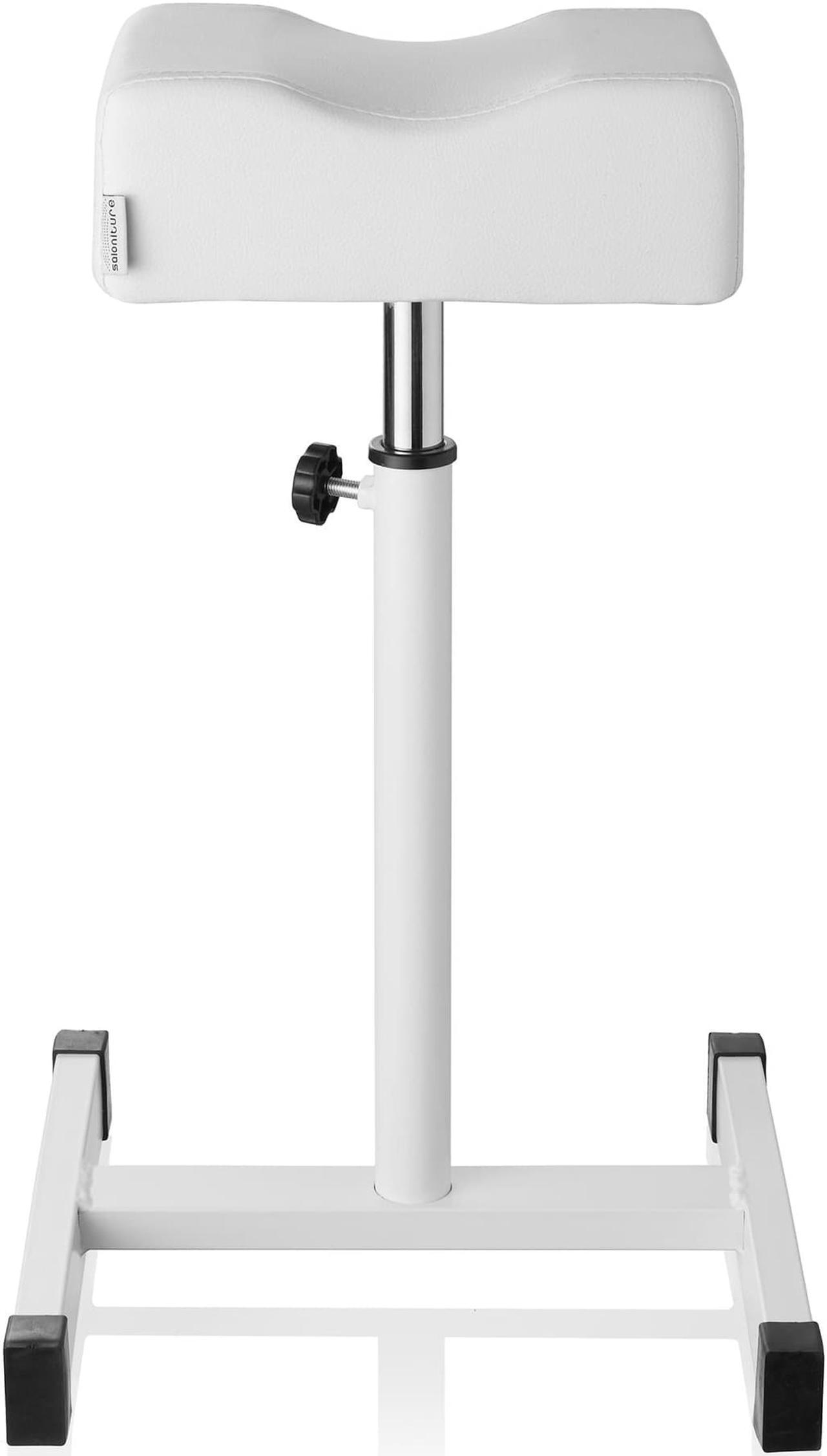 Alt view image 2 of 6 - Saloniture Portable Manicure / Pedicure Foot Rest Stand - Adjustable Stool for Nail Salon or Spa, White