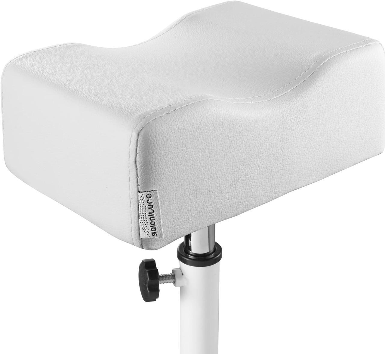 Alt view image 4 of 6 - Saloniture Portable Manicure / Pedicure Foot Rest Stand - Adjustable Stool for Nail Salon or Spa, White