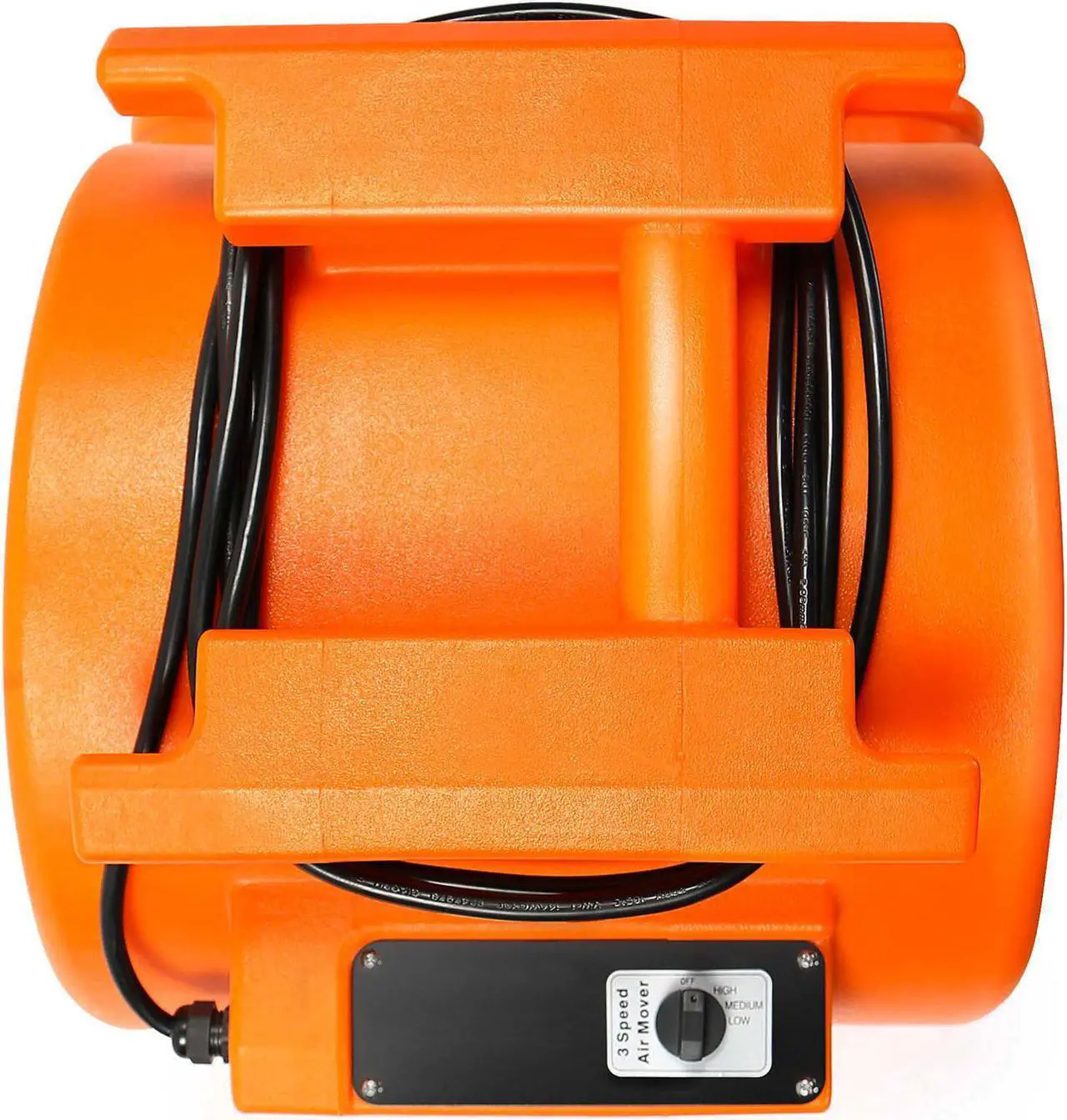 Alt view image 6 of 6 - Dryser 6pk Air Mover Carpet Dryer 3 Speed 1 HP Industrial Floor Fan - Orange Stackable Carpet Drying Fan Floor Blower