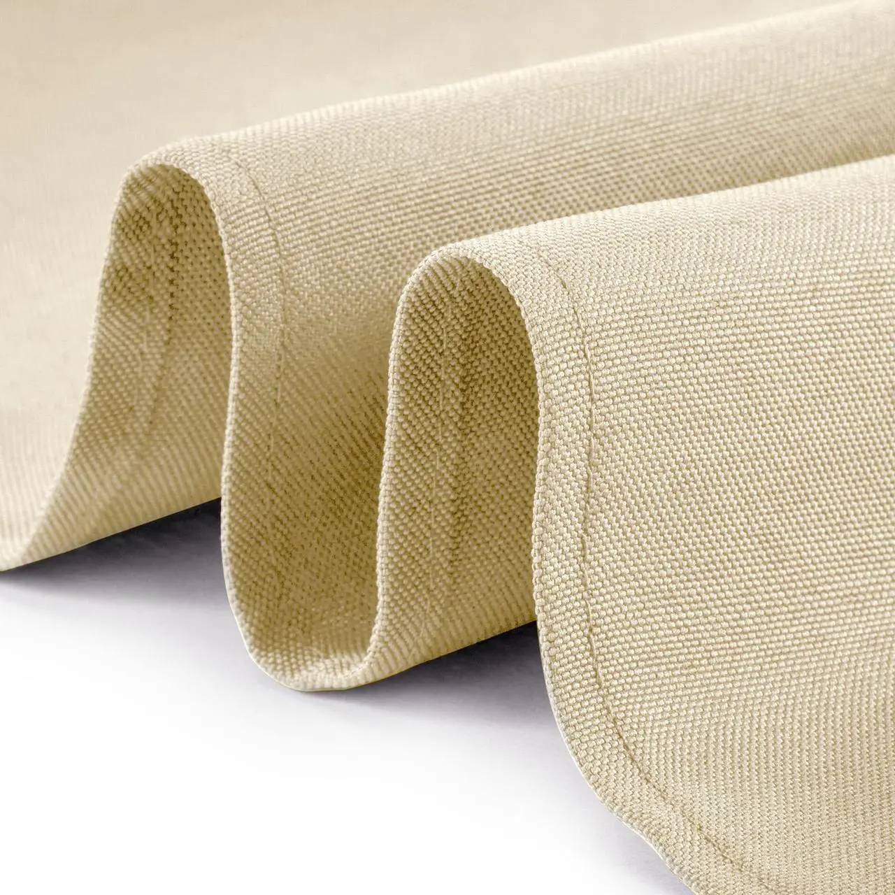Alt view image 3 of 6 - Lann's Linens - 5 Premium 60" x 102" Tablecloths for Wedding/Banquet/Restaurant - Rectangular Polyester Fabric Table Cloths - Beige