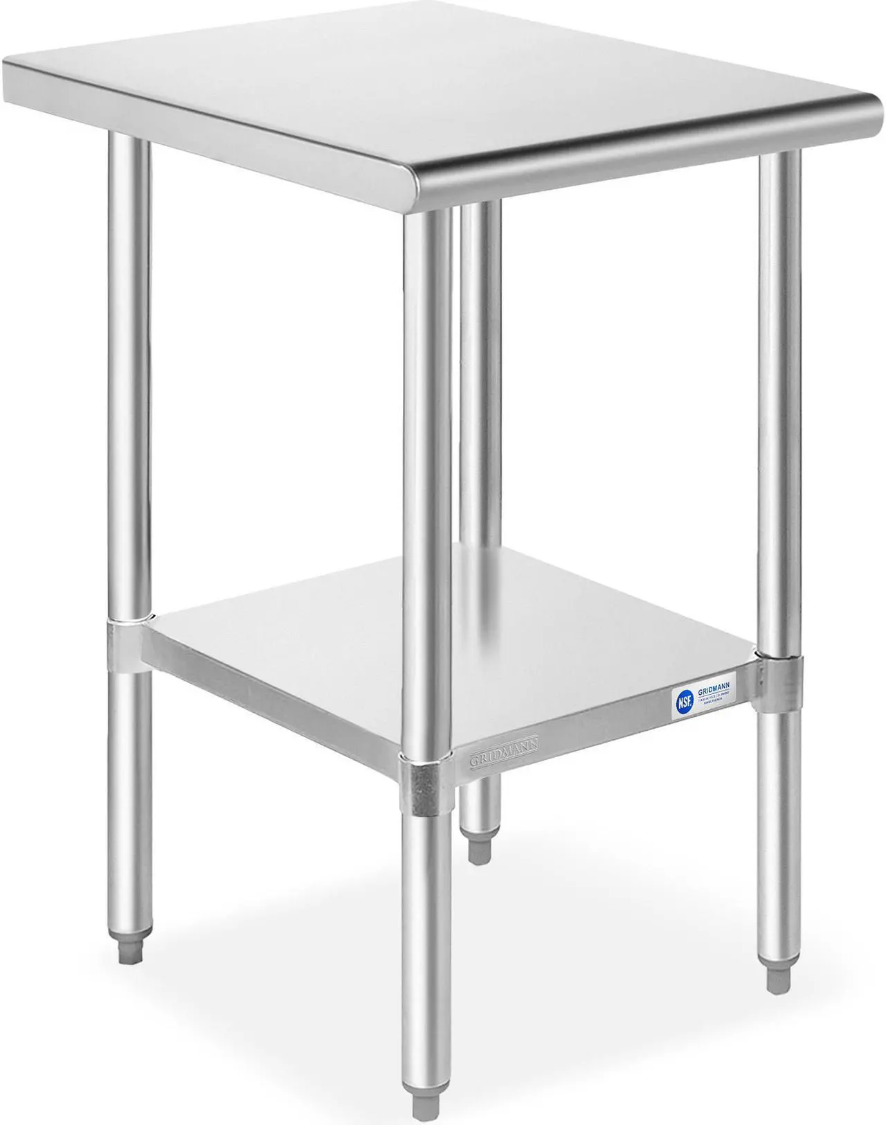 Main image of GRIDMANN Stainless Steel Work Table 18 x 30 Inches, NSF Commercial Kitchen Prep Table with Under Shelf for Restaurant and Home