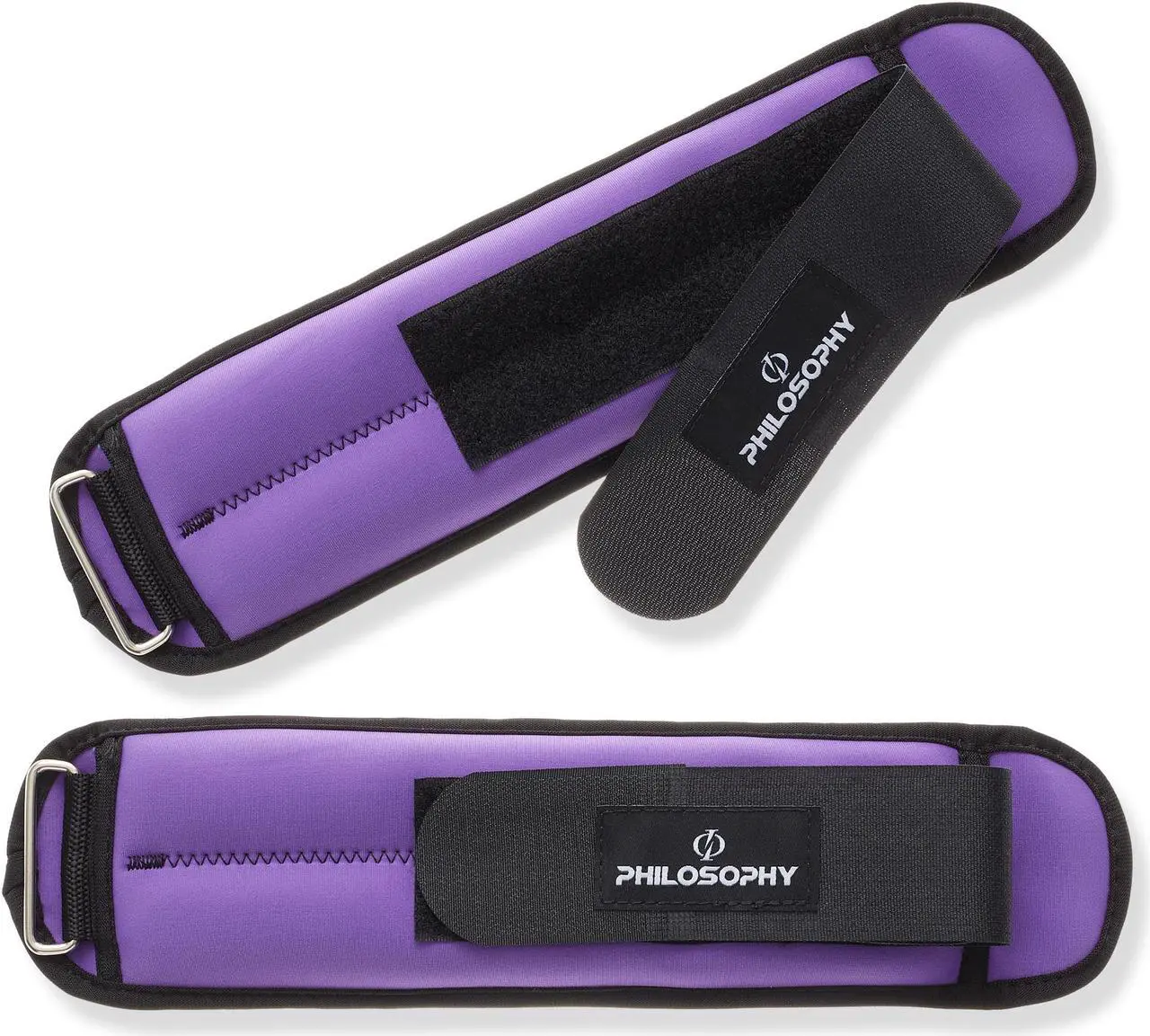 Alt view image 3 of 6 - Philosophy Gym Adjustable Ankle/Wrist Weights, Set of 2 - 2 lb Each, 4 lb Total for Strength Training and Fitness