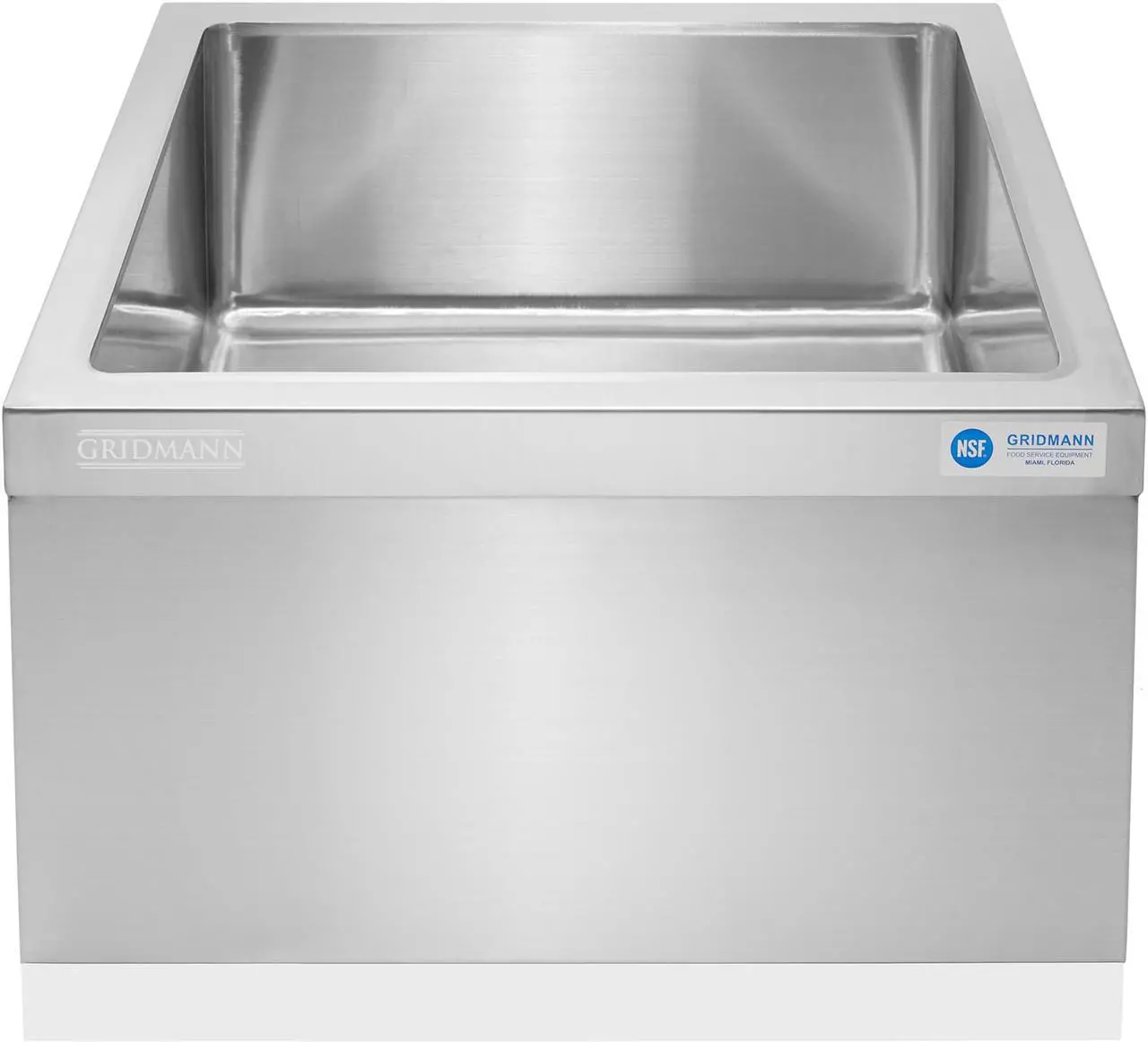 Alt view image 3 of 6 - GRIDMANN Stainless Steel Floor Mop Sink - 19" x 22" x 12", NSF Certified