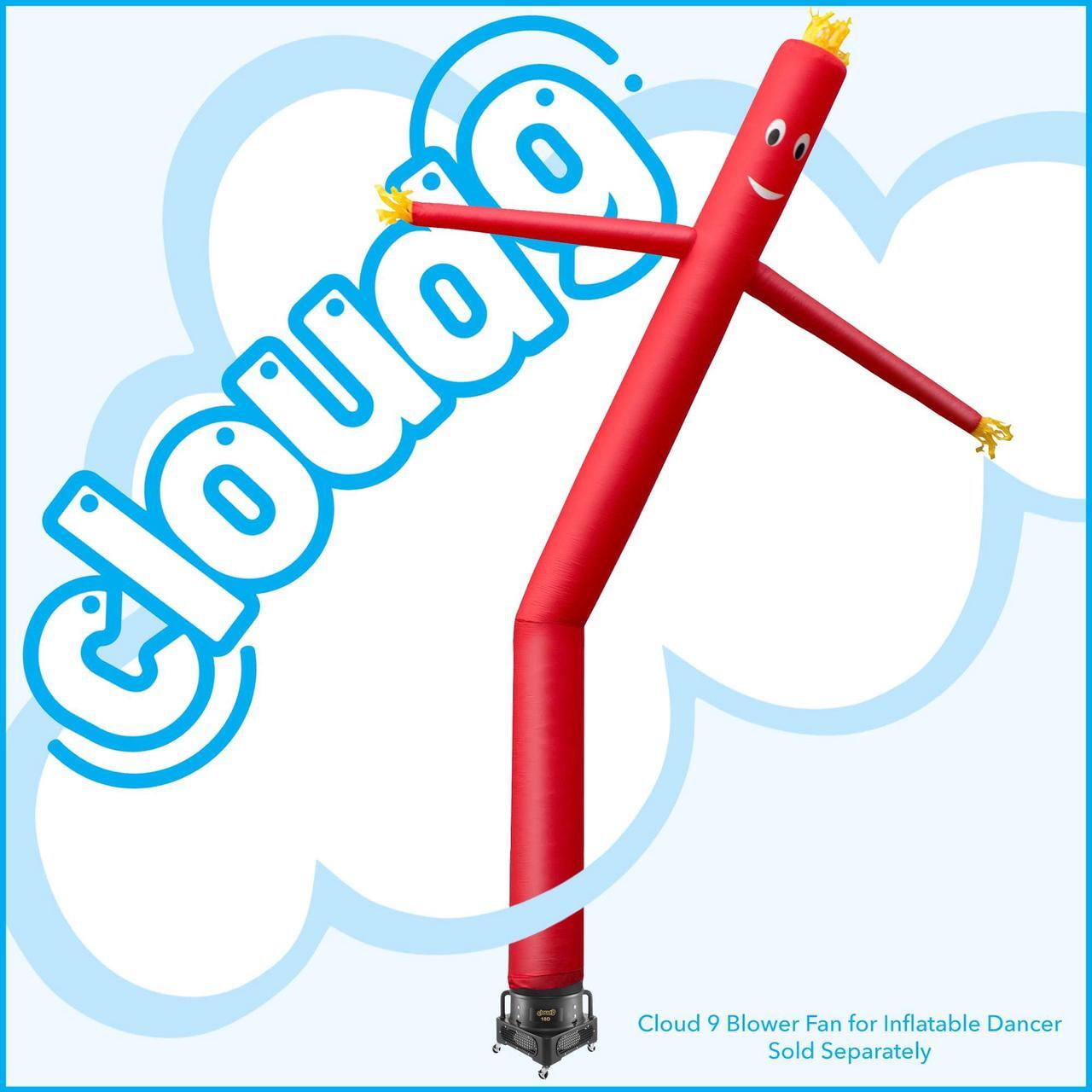 Alt view image 5 of 6 - Cloud 9 Inflatable Wacky Waving Tube Man, Red 20 ft Dancing Air Puppet with Flailing Arms