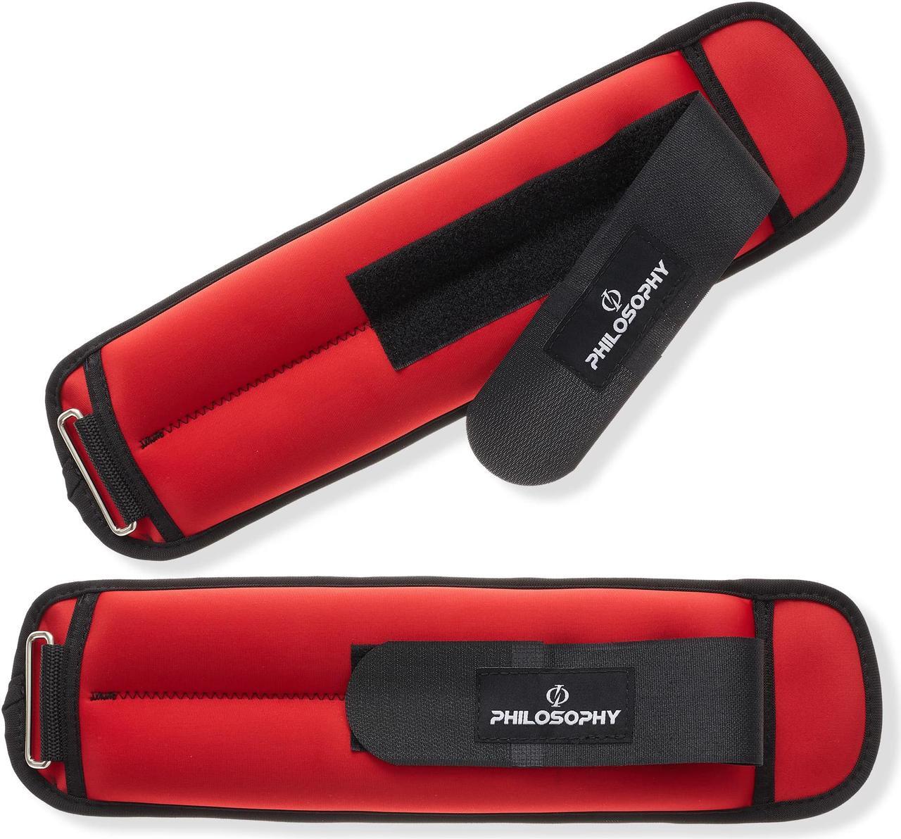 Alt view image 3 of 6 - Philosophy Gym Adjustable Ankle/Wrist Weights, Set of 2 - 5 lb Each, 10 lb Total for Strength Training and Fitness