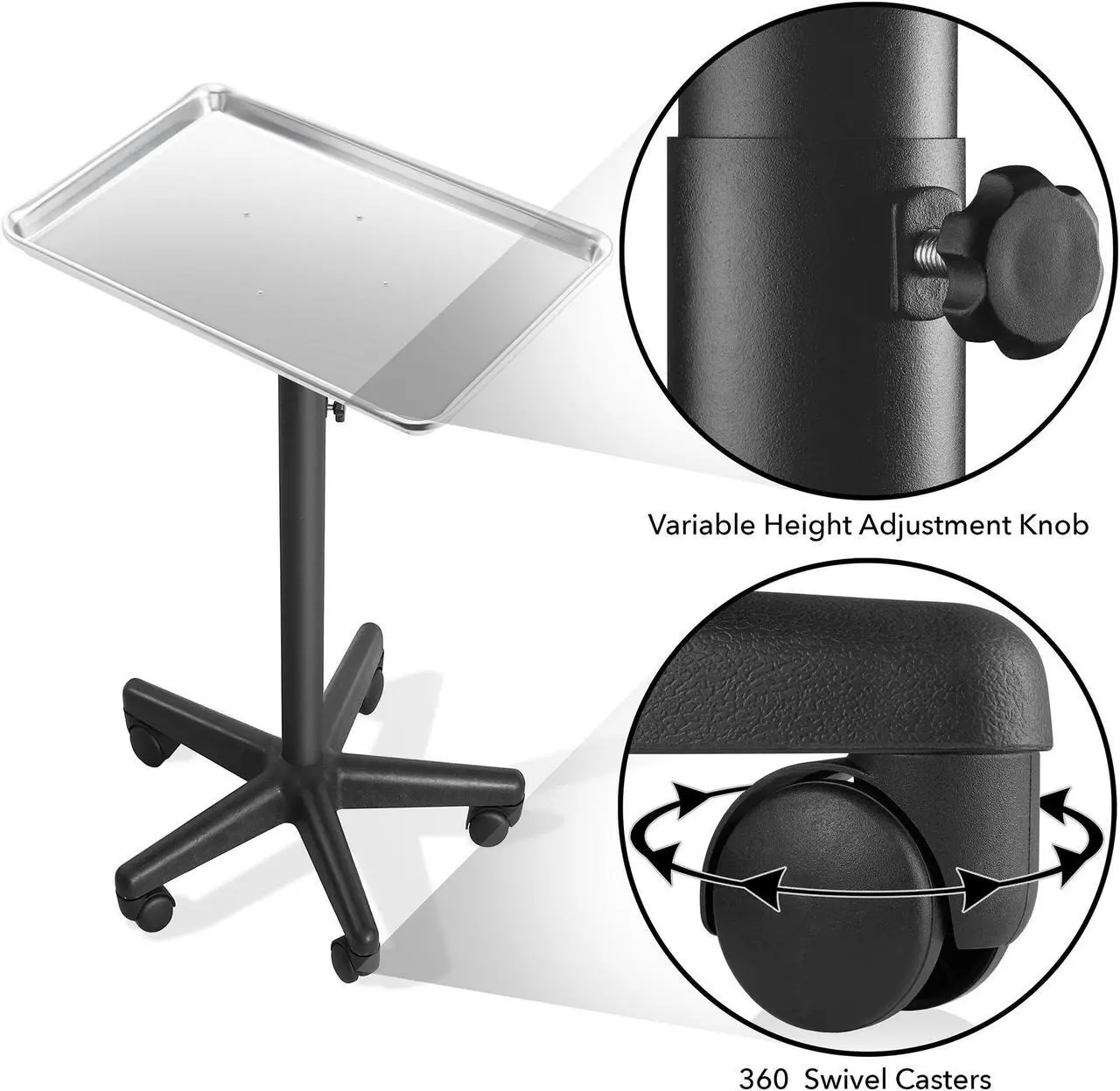 Alt view image 6 of 7 - saloniture premium aluminum instrument tray  silver