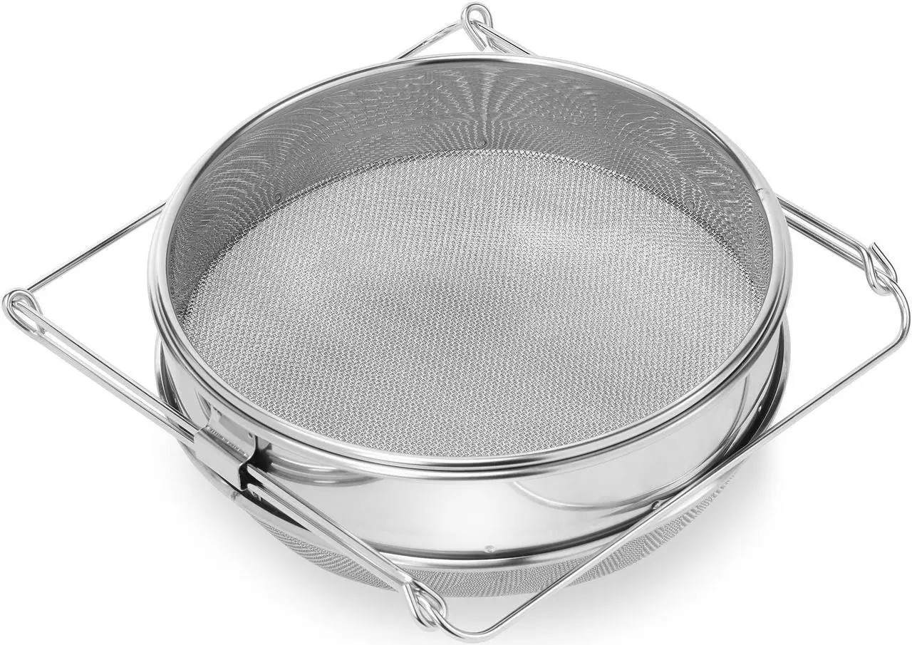 Alt view image 2 of 6 - Honey Keeper Honey Strainer Double Sieve #304 Stainless Steel Beekeeping Equipment Mesh Filter Screen