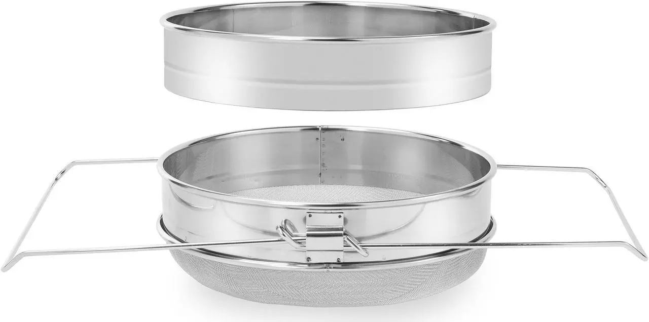 Alt view image 3 of 6 - Honey Keeper Honey Strainer Double Sieve #304 Stainless Steel Beekeeping Equipment Mesh Filter Screen
