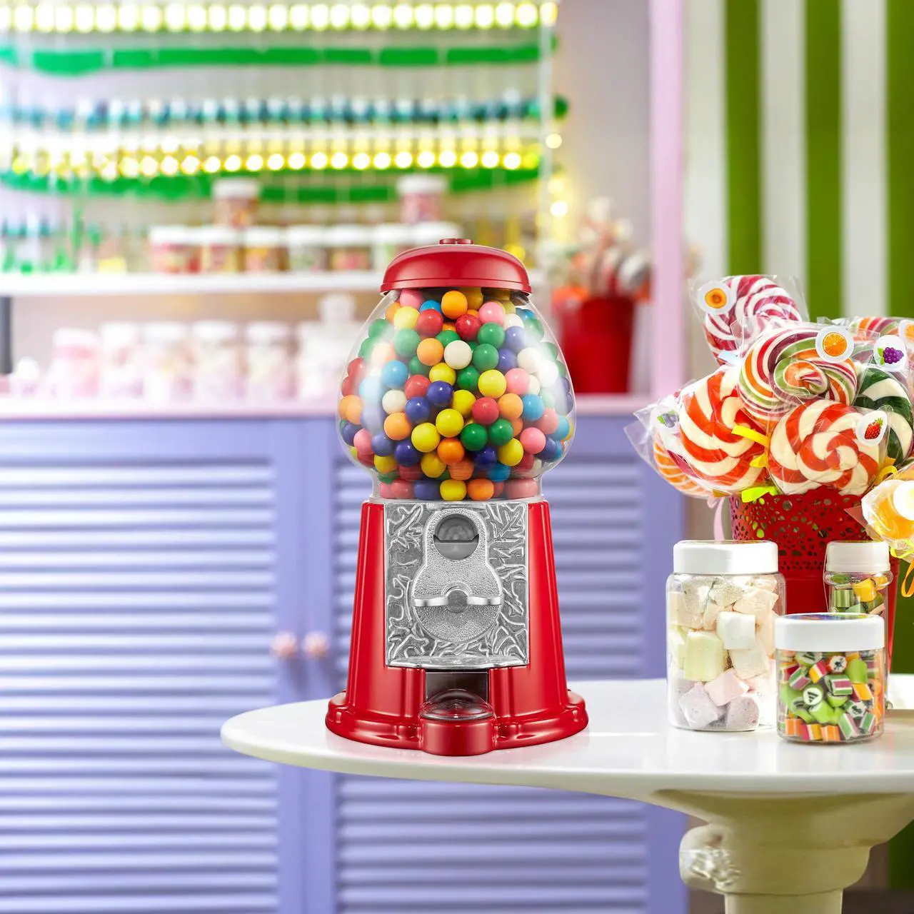 Alt view image 6 of 6 - 12-Inch Glass Globe for Gumball Machines - Replacement Bowl for Olde Midway Gumball Machines and Most 12-Inch Models