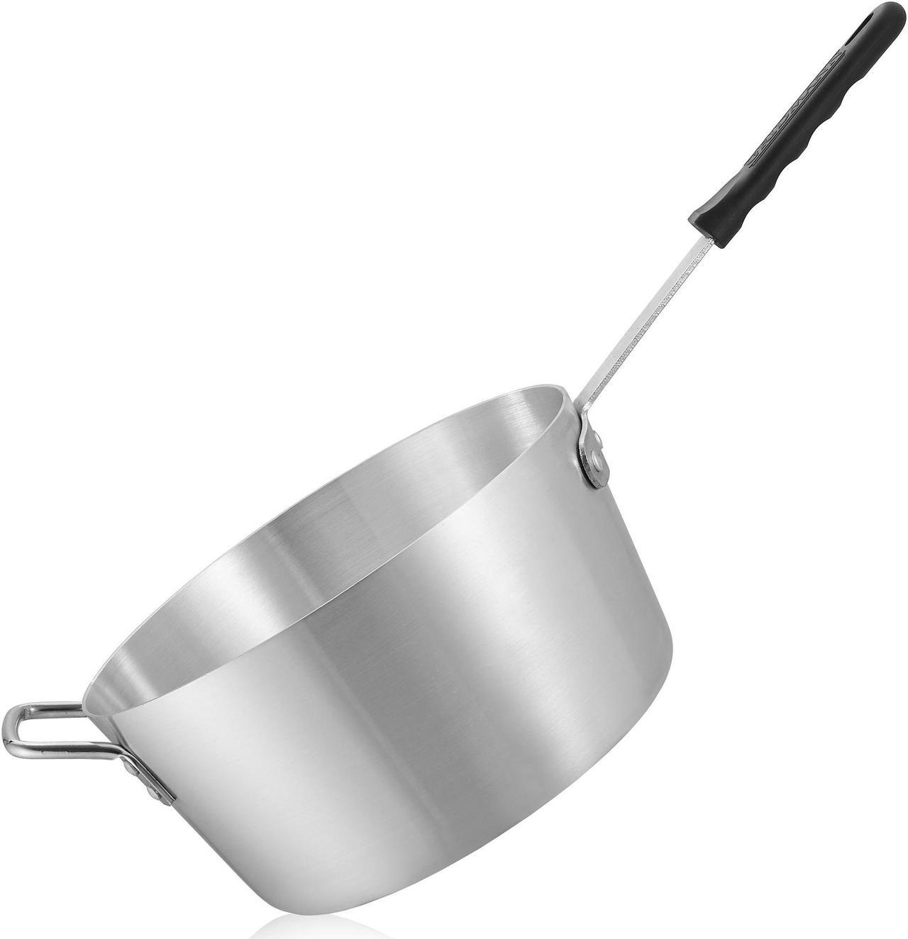 Alt view image 4 of 6 - GRIDMANN 10-Quart Tapered Aluminum Sauce Pan with Silicone Handle, NSF Listed Heavy Duty Professional Cookware