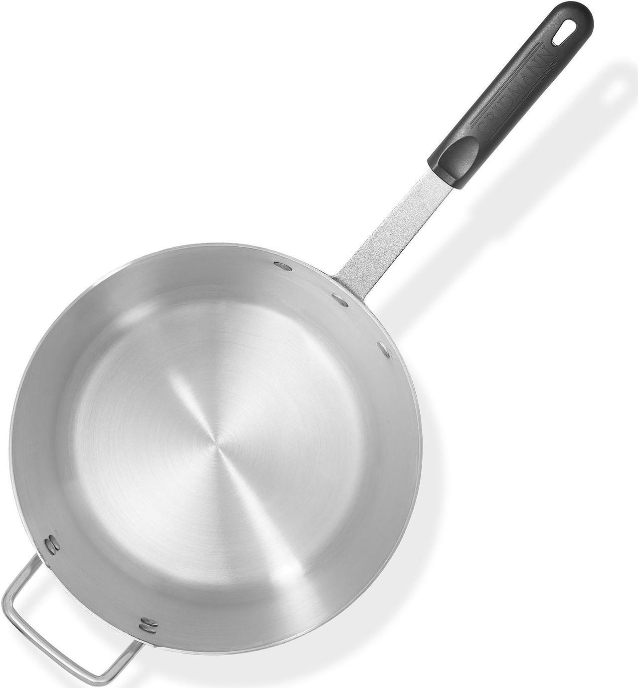 Alt view image 3 of 6 - GRIDMANN 10-Quart Tapered Aluminum Sauce Pan with Silicone Handle, NSF Listed Heavy Duty Professional Cookware