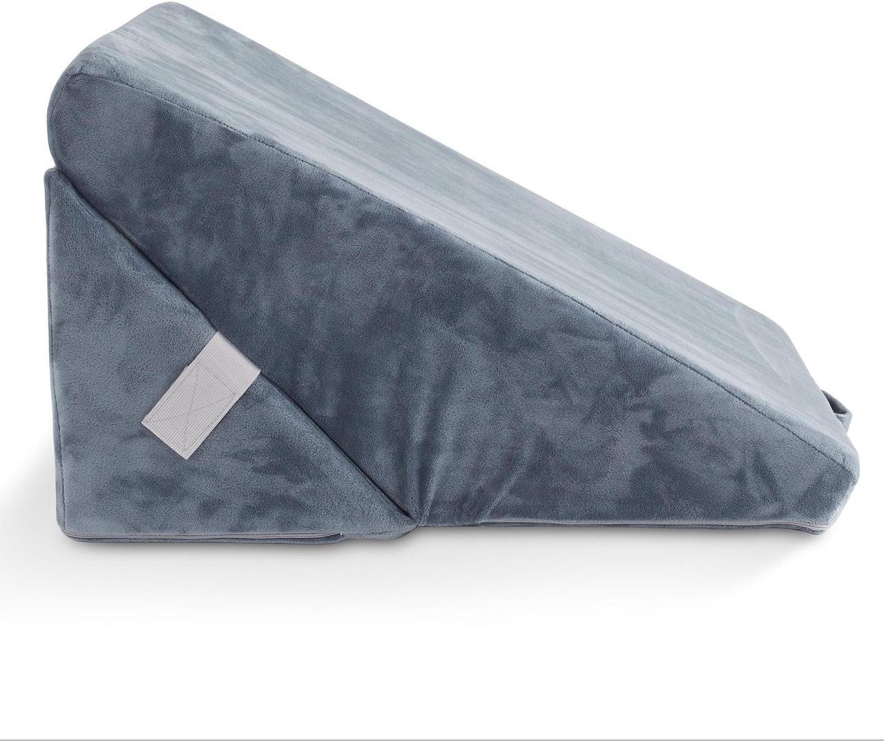 Alt view image 4 of 6 - Made Medical Bed Wedge Pillow for Sleeping - 7 in 1 Folding Memory Foam Cushion, Body Positioner, Back Support for Surgery, Acid Reflux, Anti Snoring - Grey