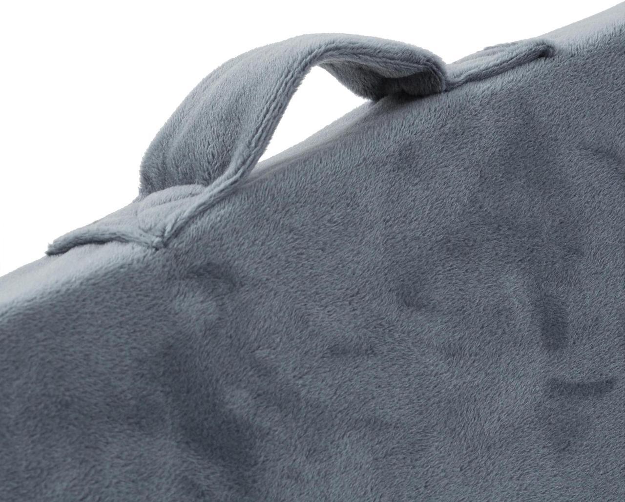 Alt view image 4 of 6 - Made Medical Leg Elevation Pillow for Sleeping - 8" Memory Foam Flat Top Bed Wedge Body Positioner for Legs, Knee, Ankle Post Surgery, Gray Velour