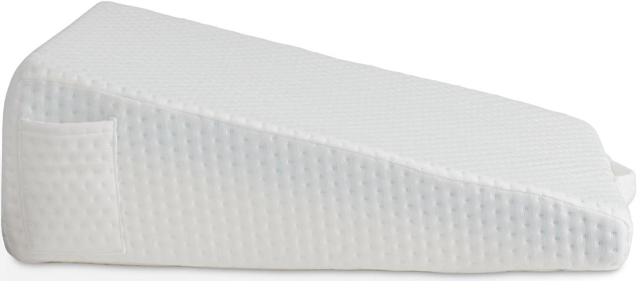 Alt view image 4 of 6 - Made Medical Bed Wedge Pillow - 8" Leg Elevation Body Positioner with Memory Foam for Legs, Knee, Ankle, Lower Back Support, Acid Reflux - White Cover